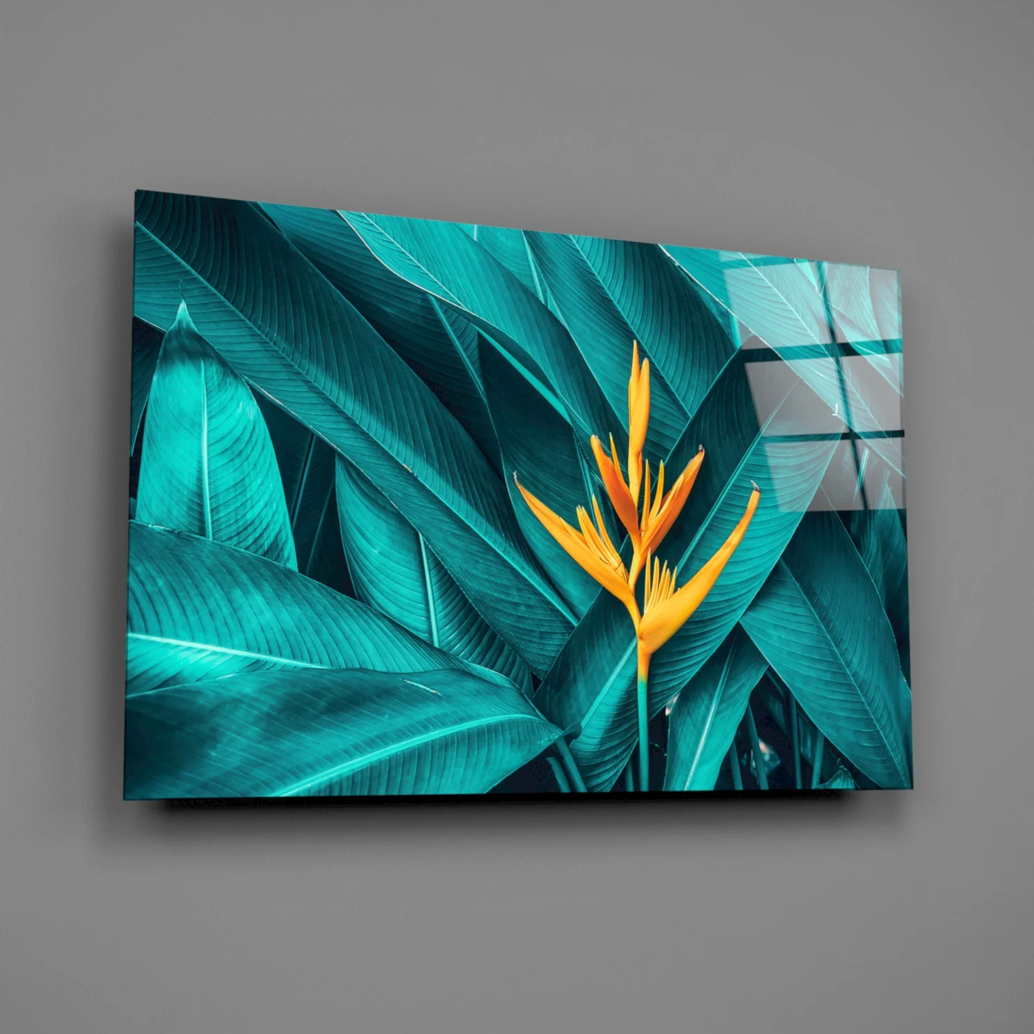 Tropical Leaf 3 Glass Wall Arts - Image 2