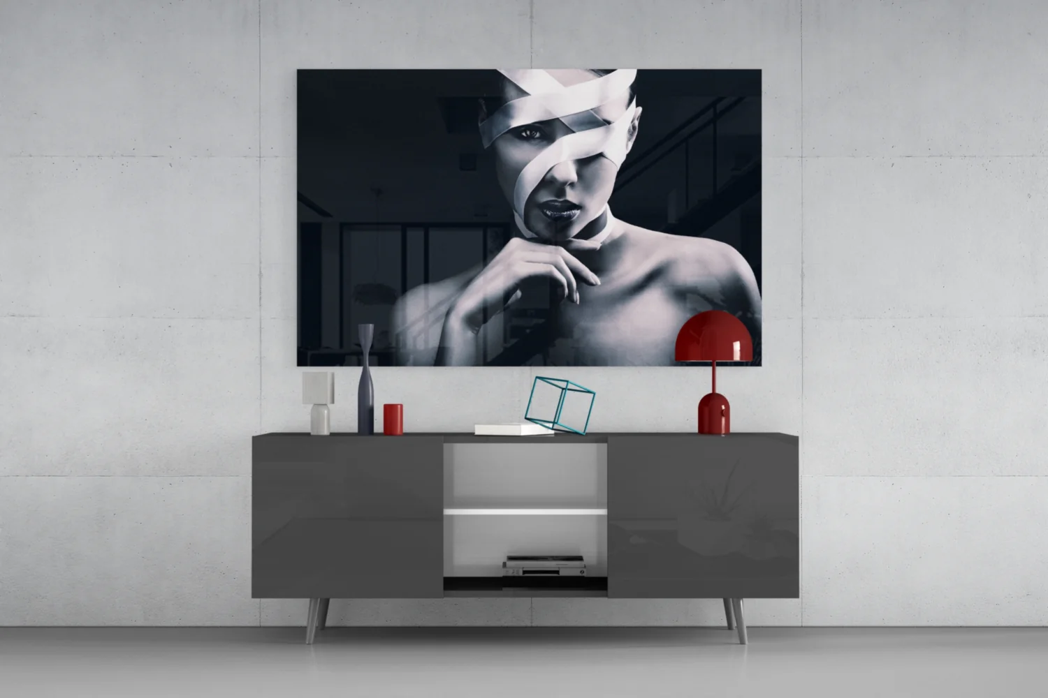 Woman Portrait 9 Glass Wall Arts - Image 8