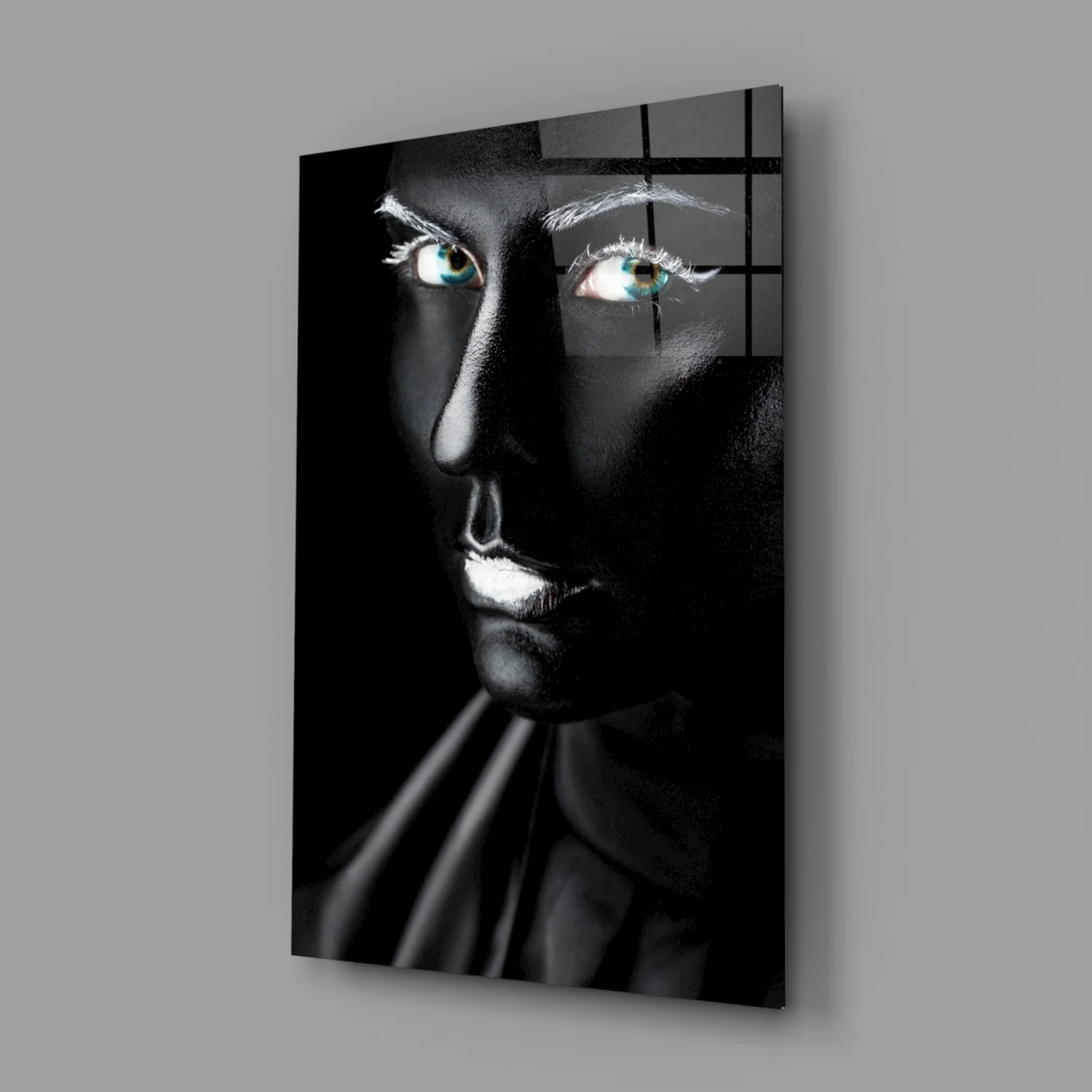 Female Portrait 11 Glass Wall Art - Image 2