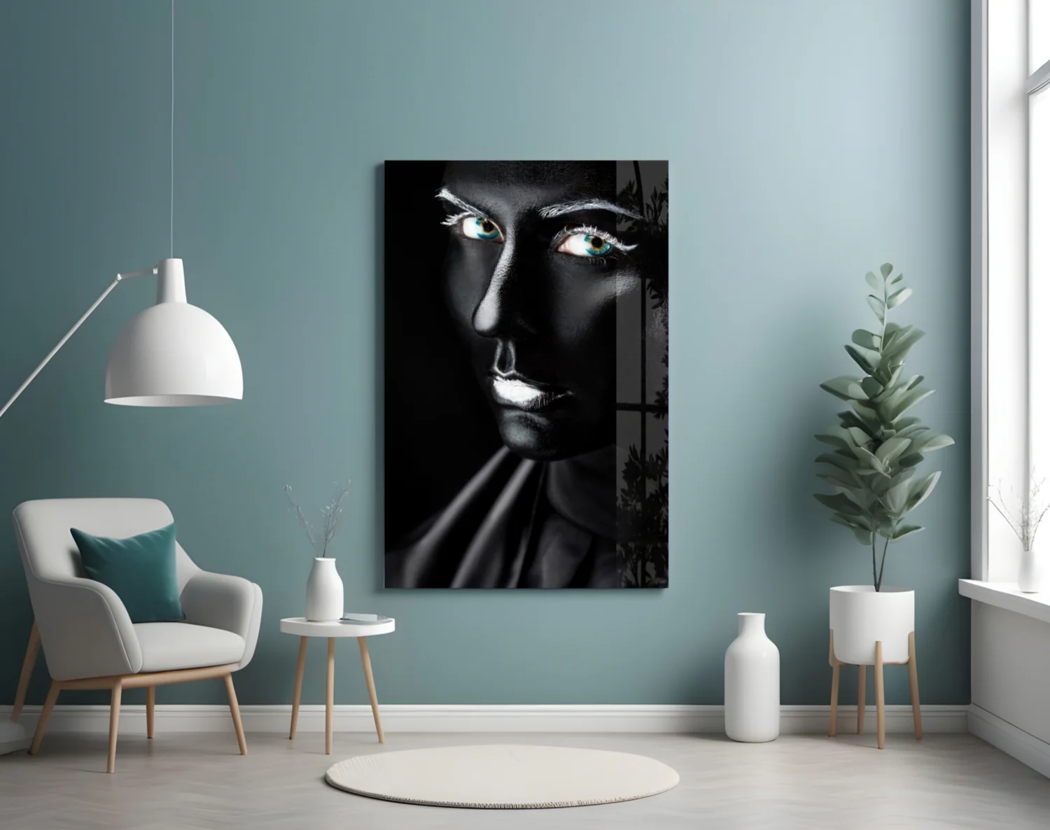 Female Portrait 11 Glass Wall Art - Image 4