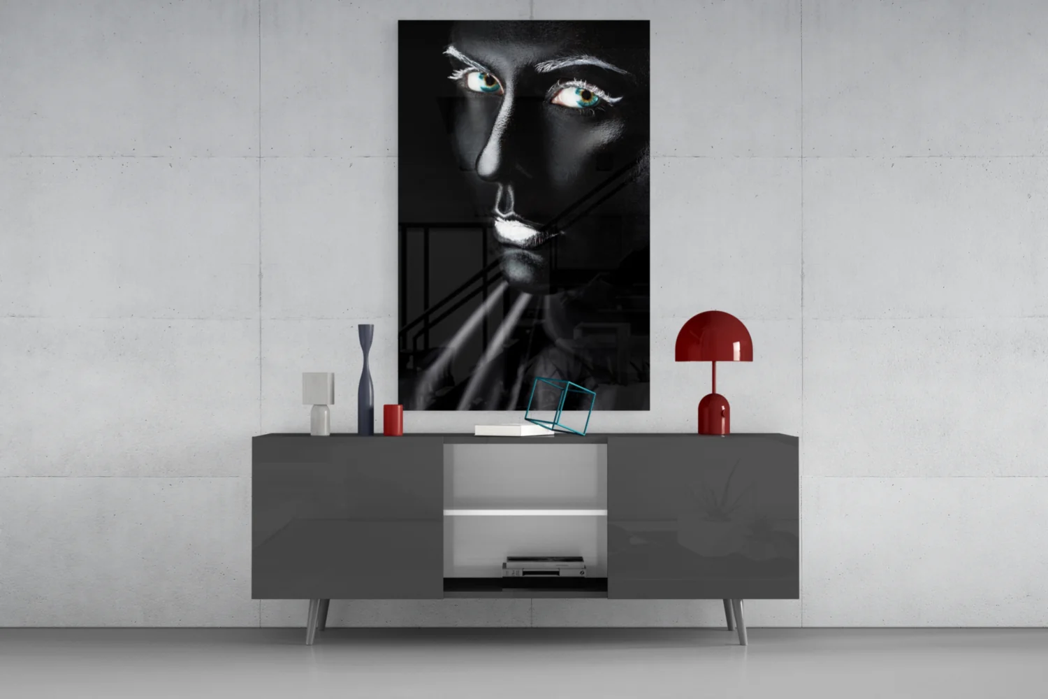 Female Portrait 11 Glass Wall Art - Image 8