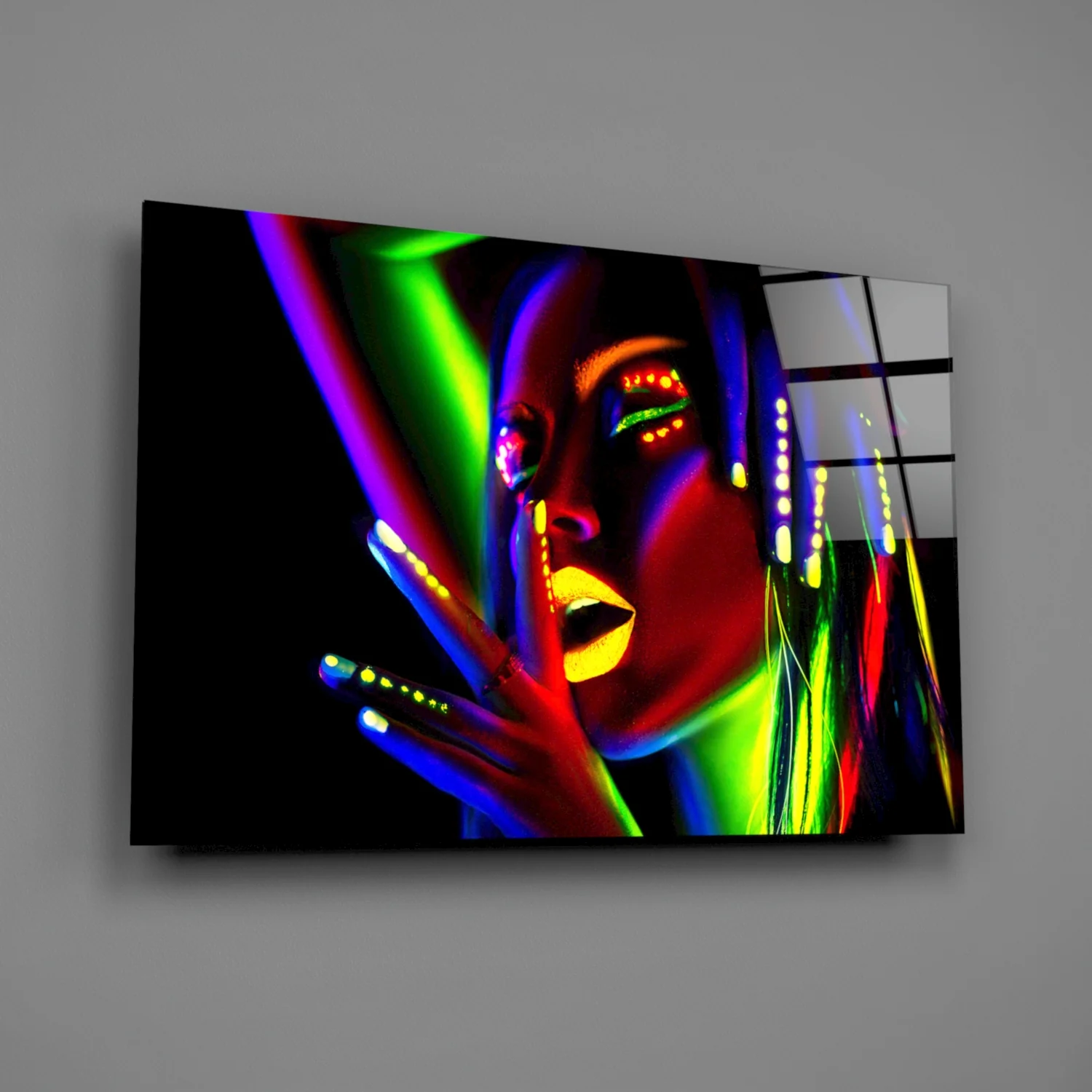 Female Portrait 28 Glass Wall Art - Image 2