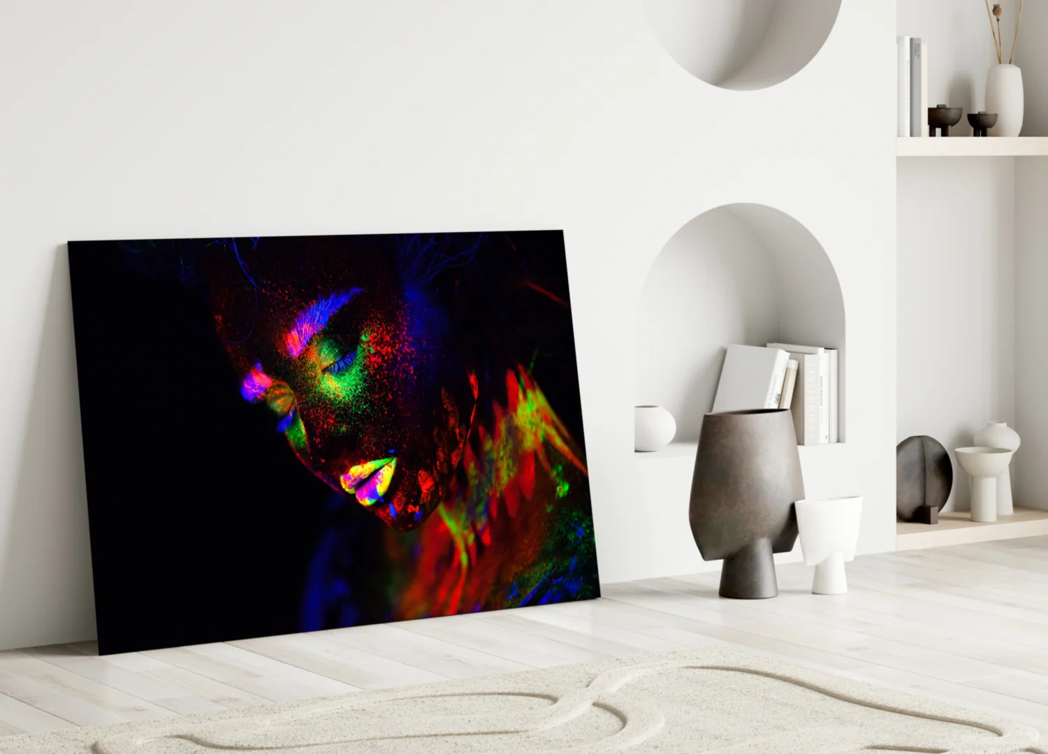 Female Portrait 30 Glass Wall Art - Image 3