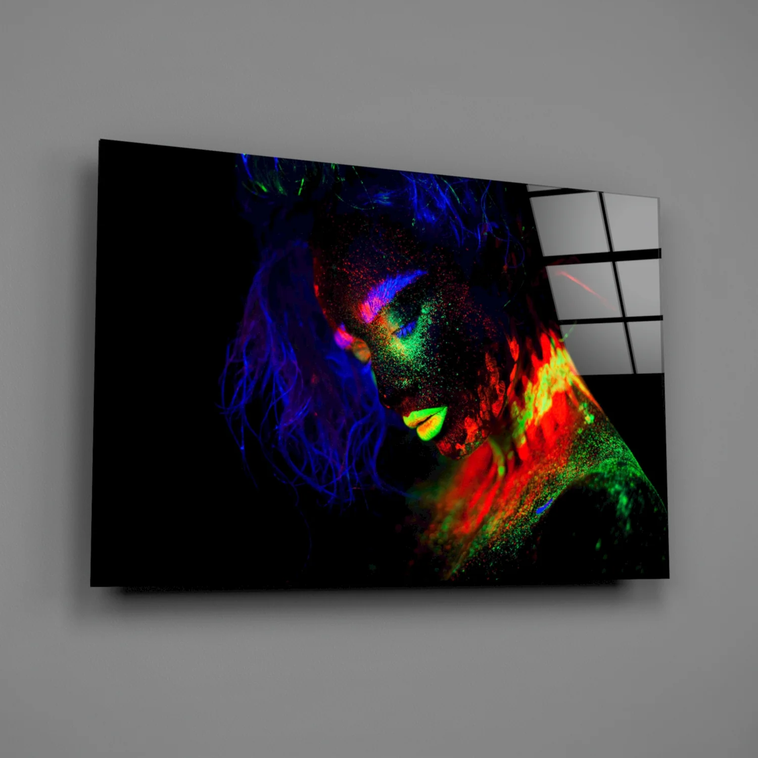 Female Portrait 32 Glass Wall Art - Image 2