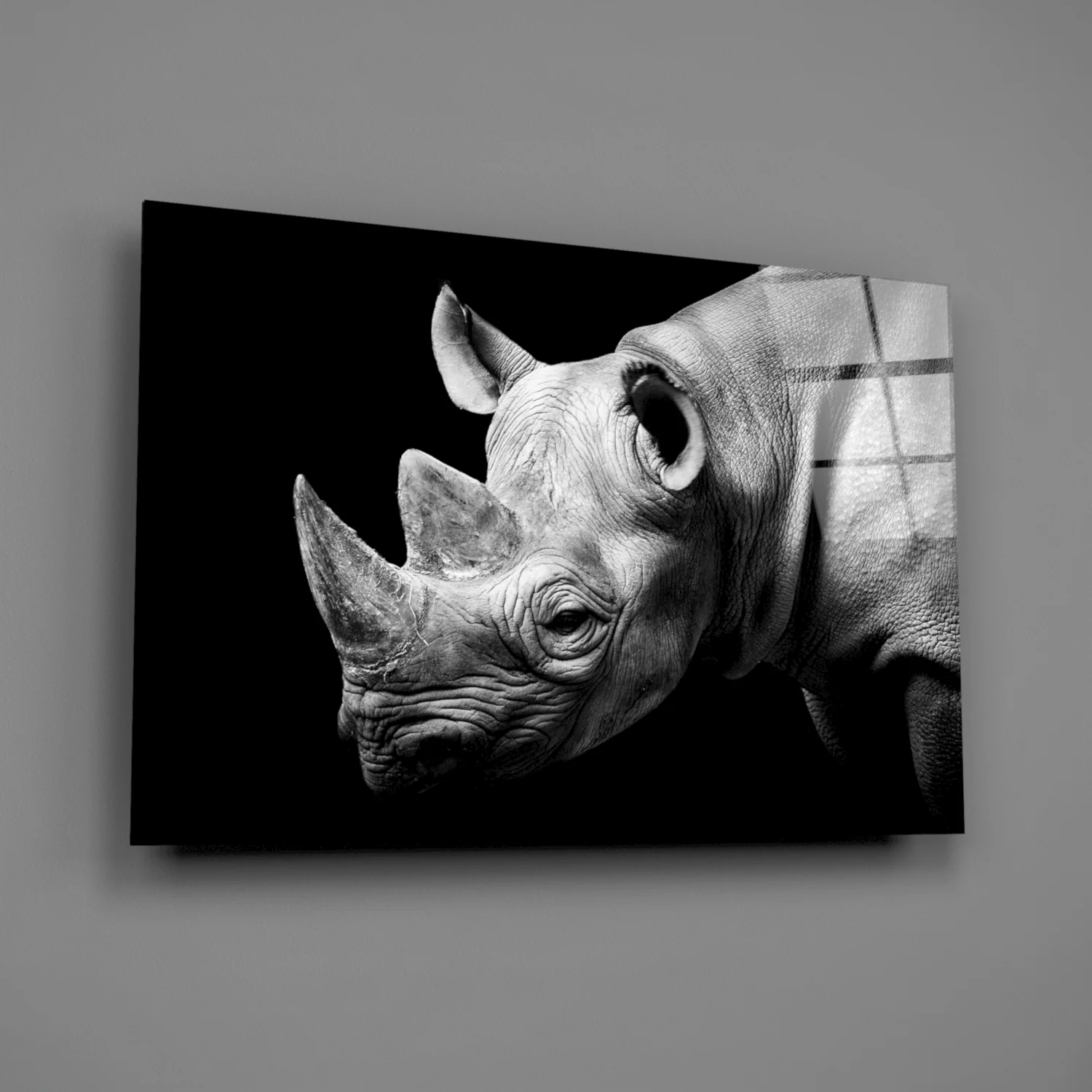 Rhino Glass Wall Art - Image 2