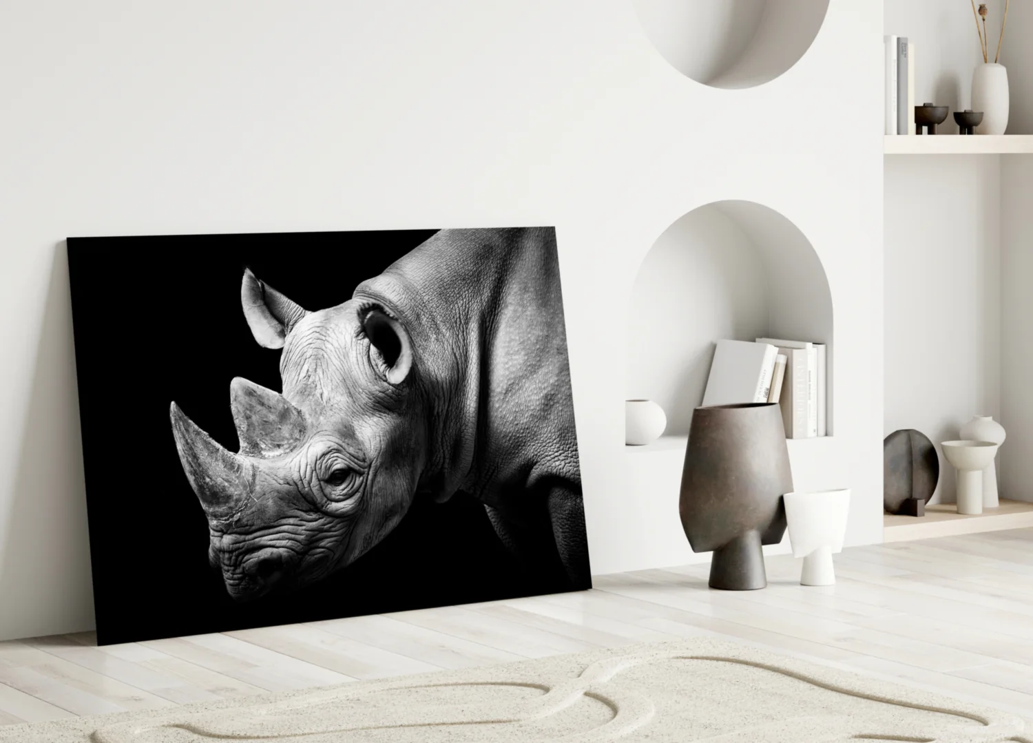 Rhino Glass Wall Art - Image 3