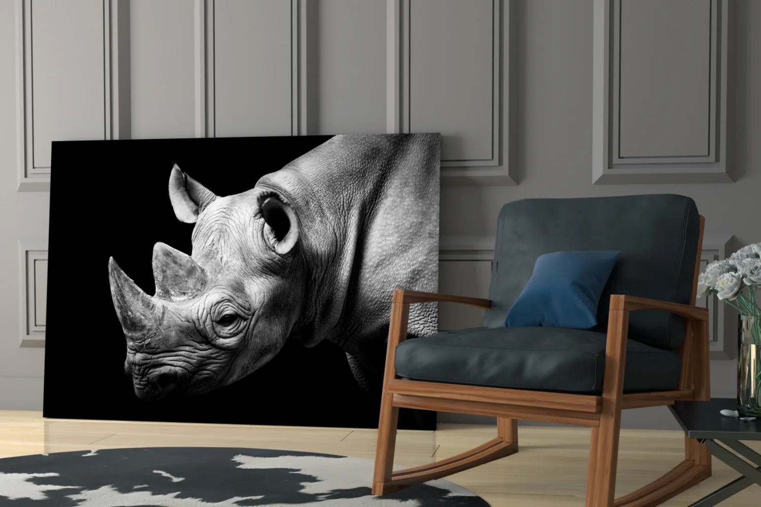 Rhino Glass Wall Art - Image 6