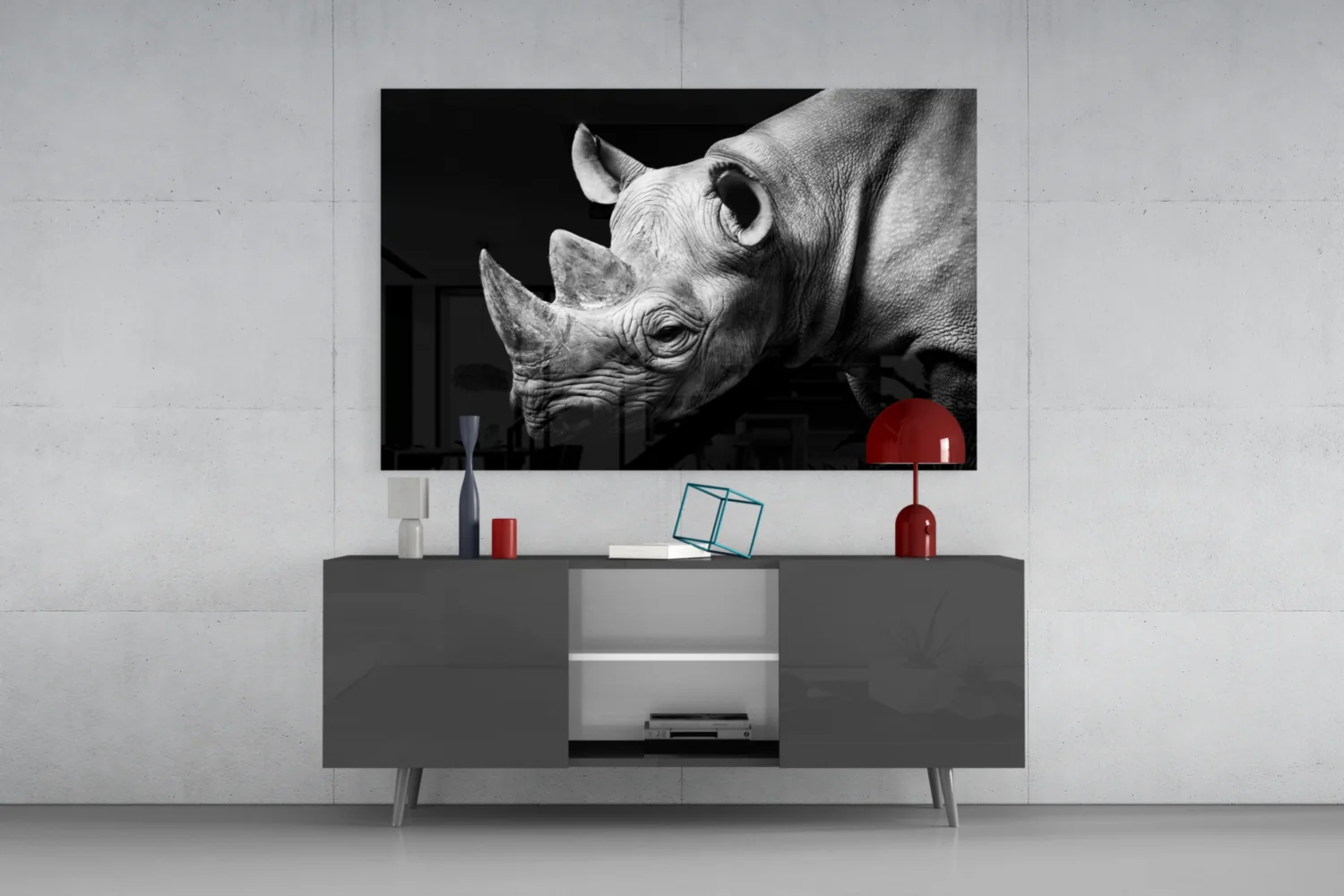 Rhino Glass Wall Art - Image 8