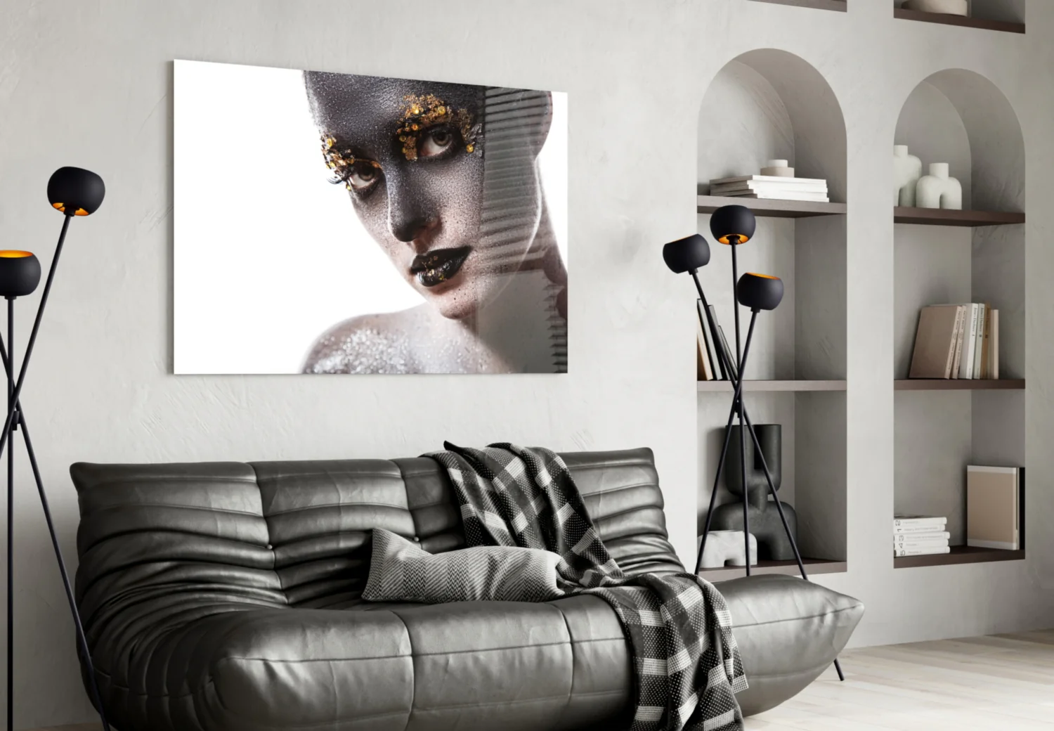 Female Portrait 34 Glass Wall Art - Image 4