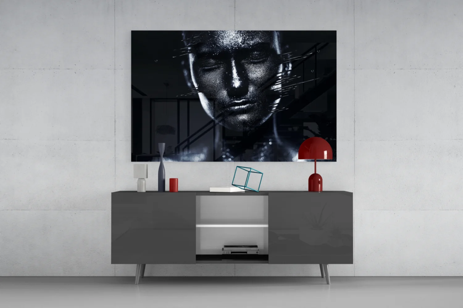 Female Portrait 35 Glass Wall Art - Image 8