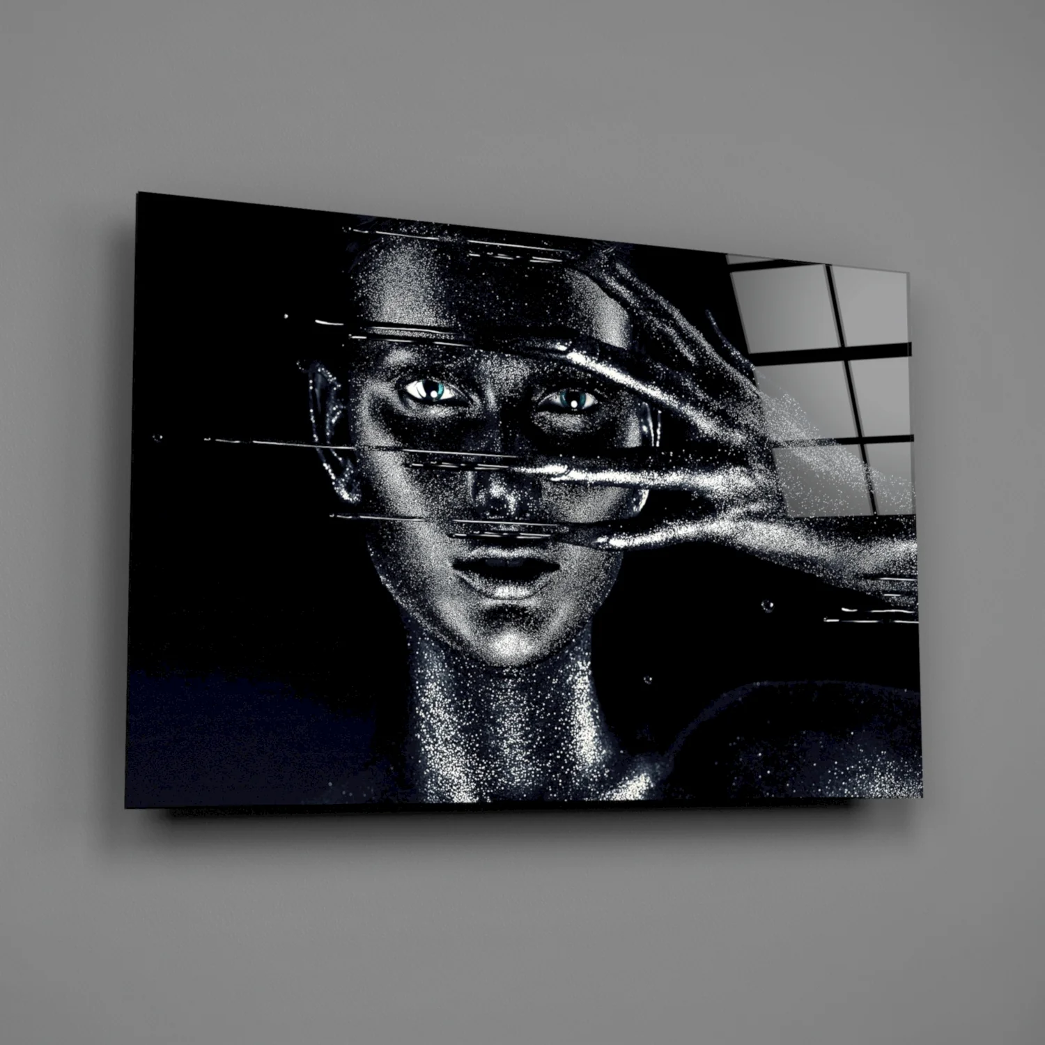 Female Portrait 36 Glass Wall Art - Image 2