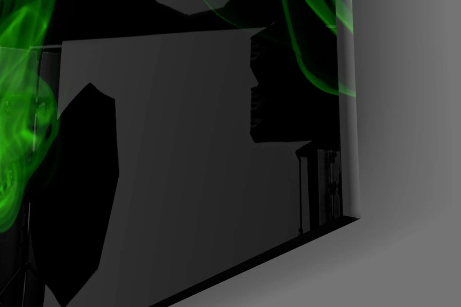 Green Smoke Glass Wall Art - Image 7