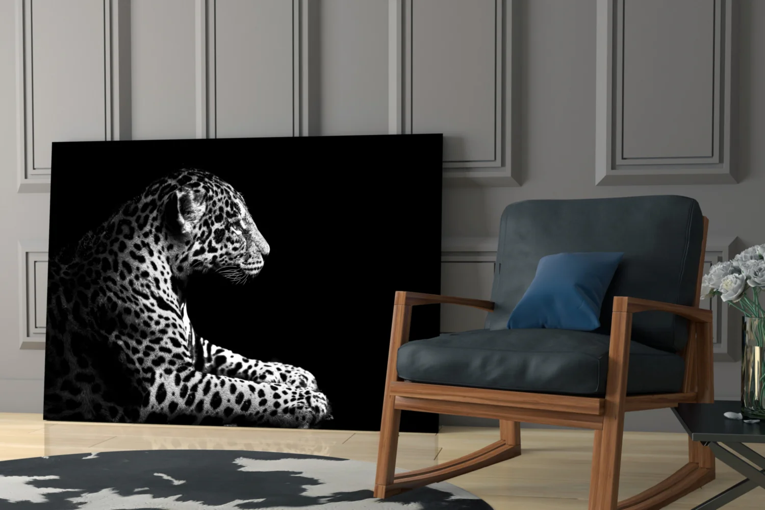 Leopard Glass Wall Art - Image 6
