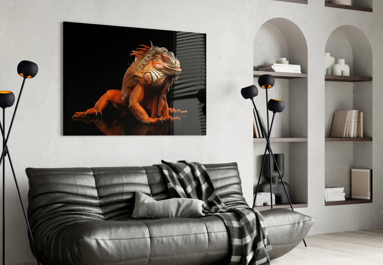 Komodo Dragon Glass Wall Art - Image 4