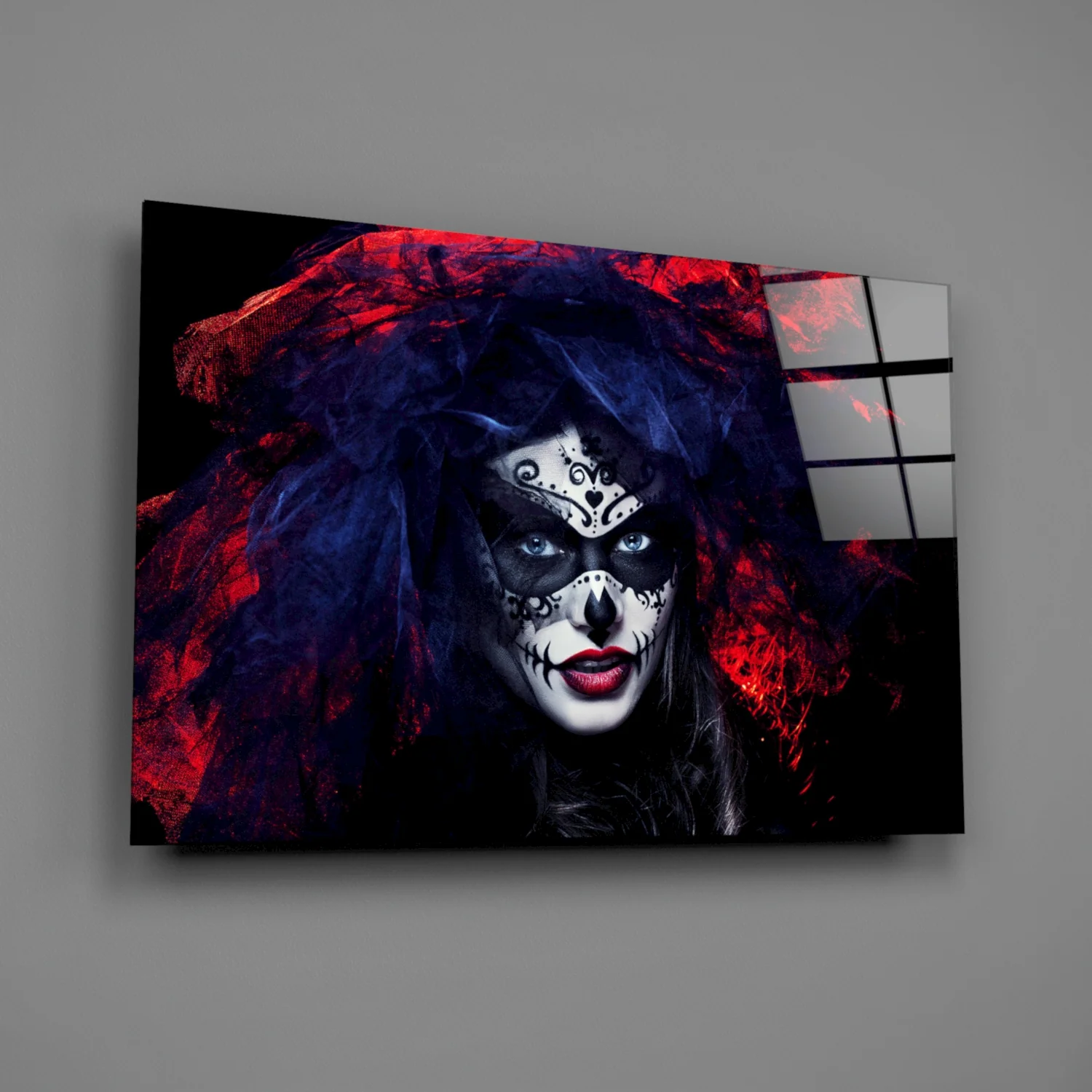 Woman Portrait 41 Glass Wall Art - Image 2