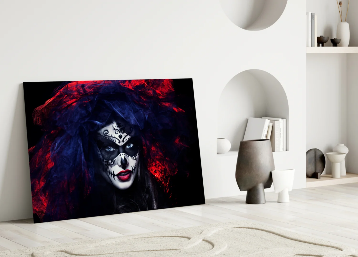 Woman Portrait 41 Glass Wall Art - Image 3