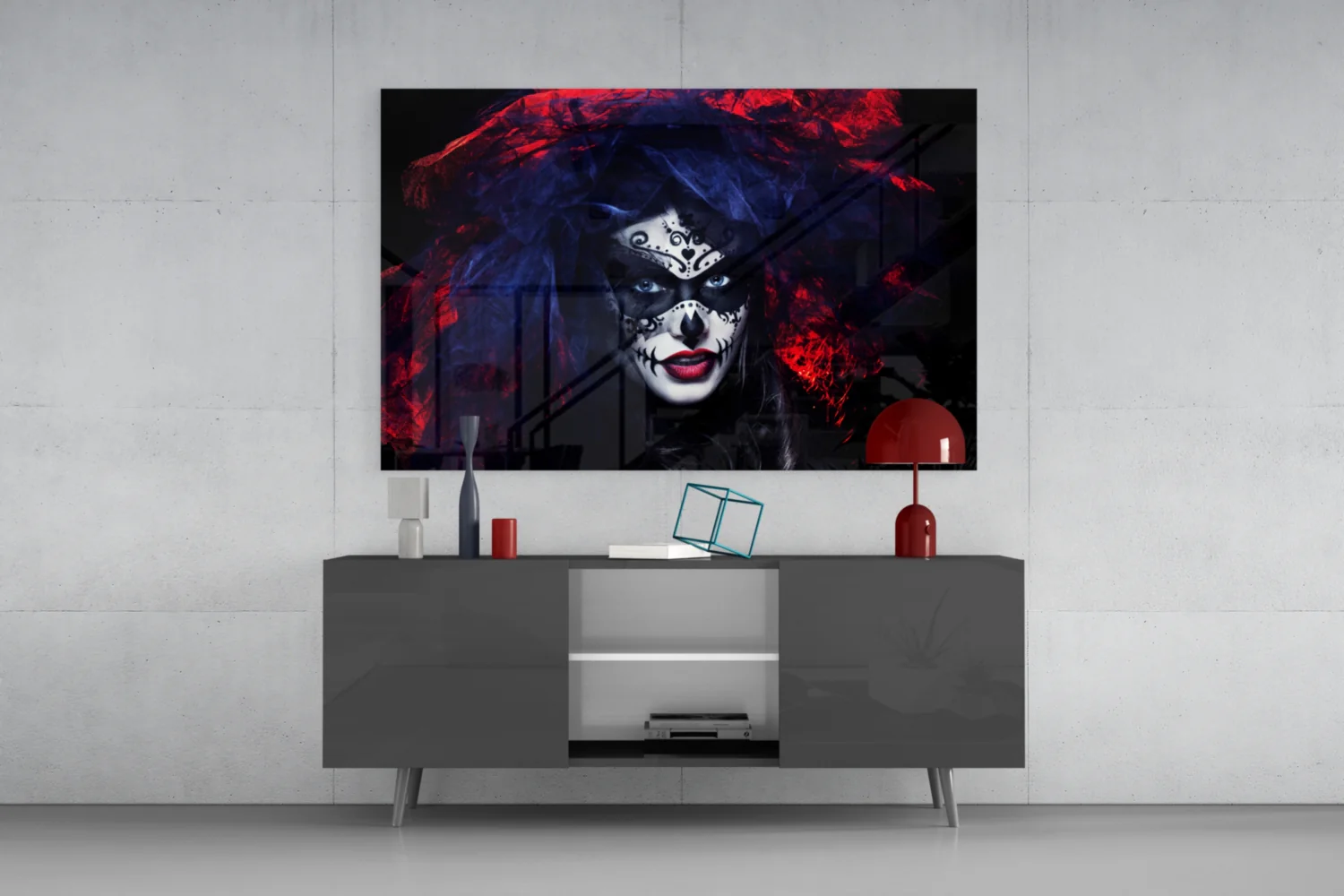 Woman Portrait 41 Glass Wall Art - Image 8