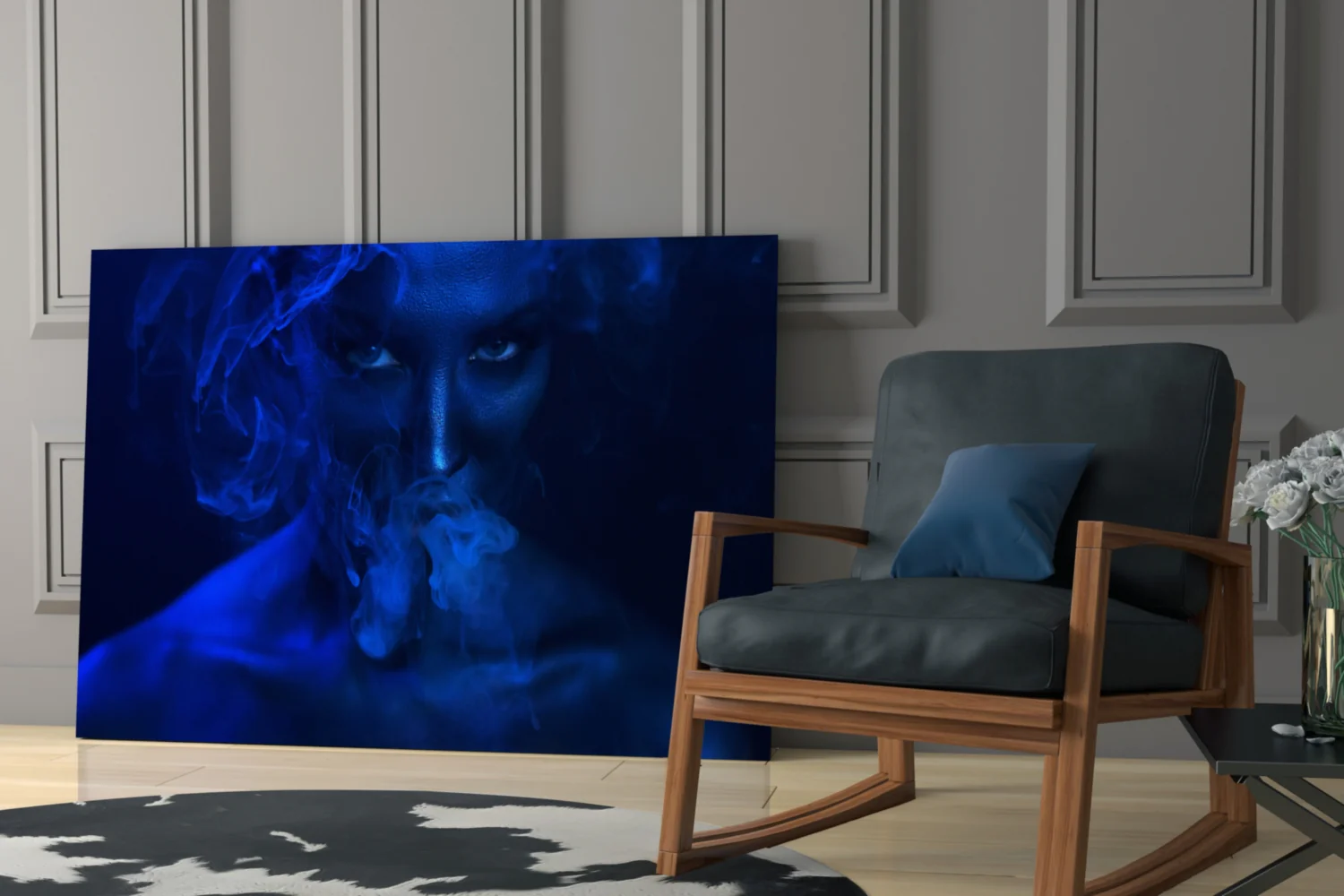 Smoke and Woman Glass Wall Art - Image 6