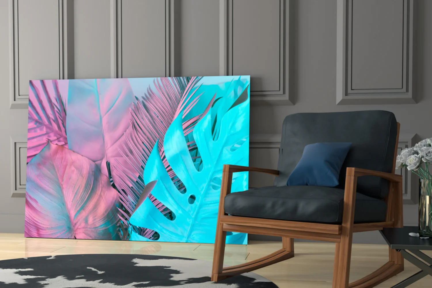 Tropical Leaf Glass Wall Art - Image 6