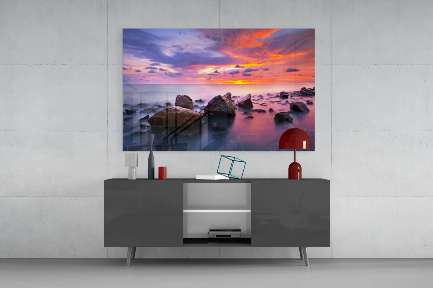 Sunset at Sea Glass Wall Art - Image 8