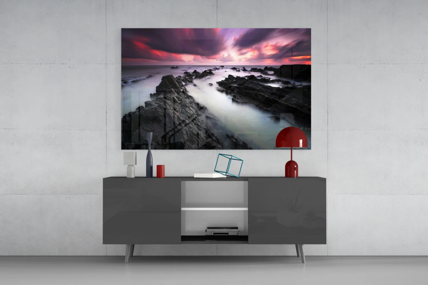 Sunset Landscape Glass Wall Art - Image 8
