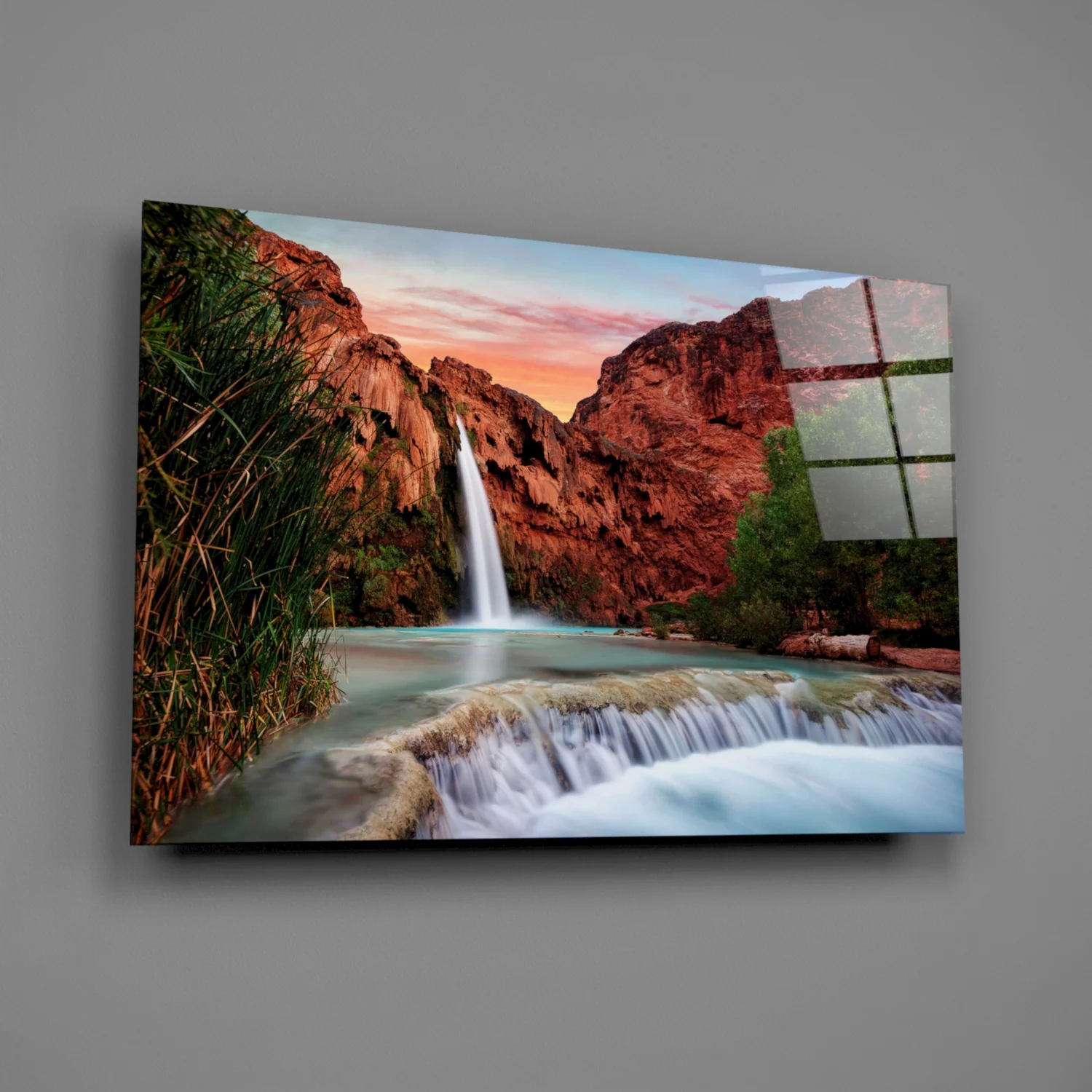 Waterfall Glass Wall Art - Image 2