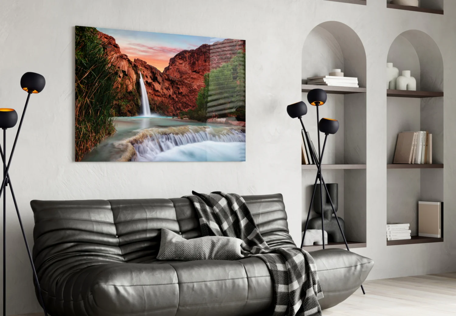 Waterfall Glass Wall Art - Image 4