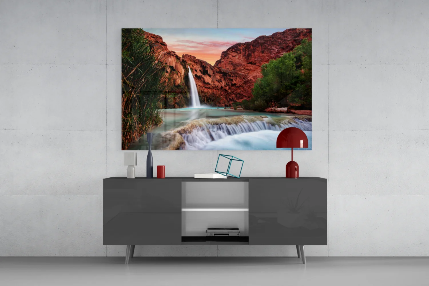 Waterfall Glass Wall Art - Image 8