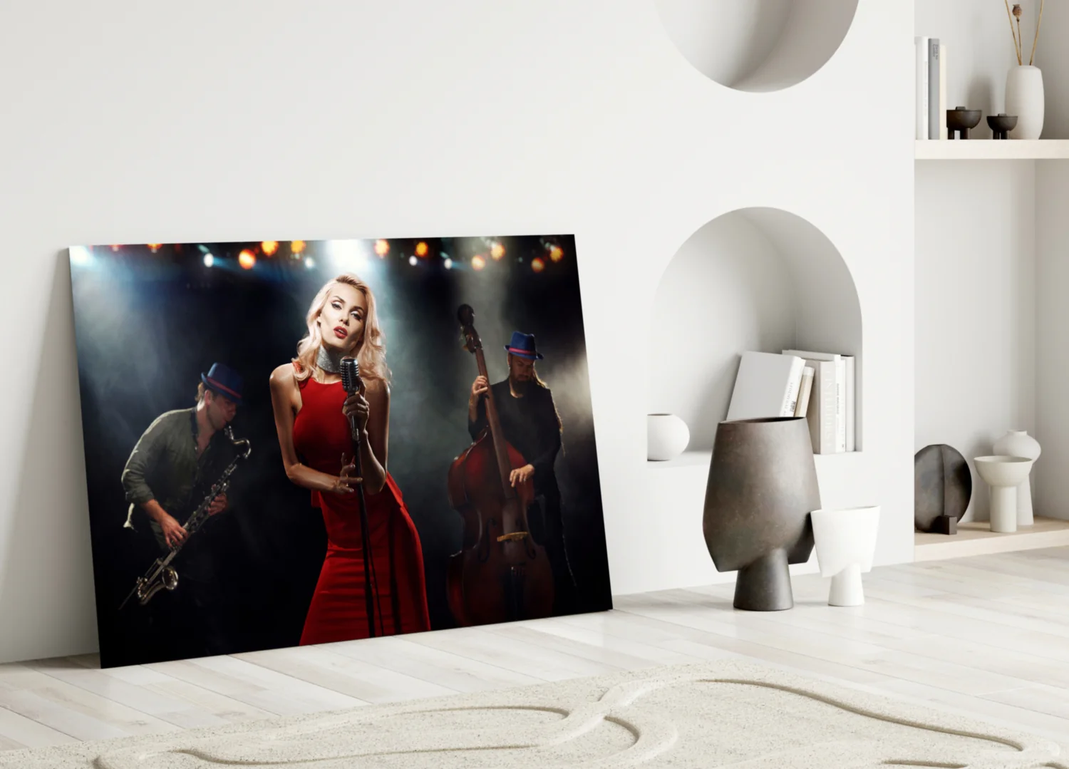 Female Musician Glass Wall Art - Image 3