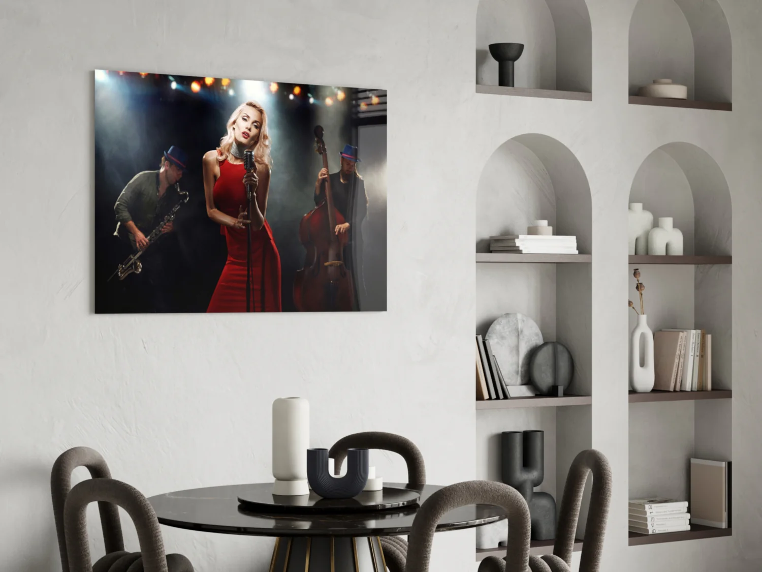 Female Musician Glass Wall Art - Image 5