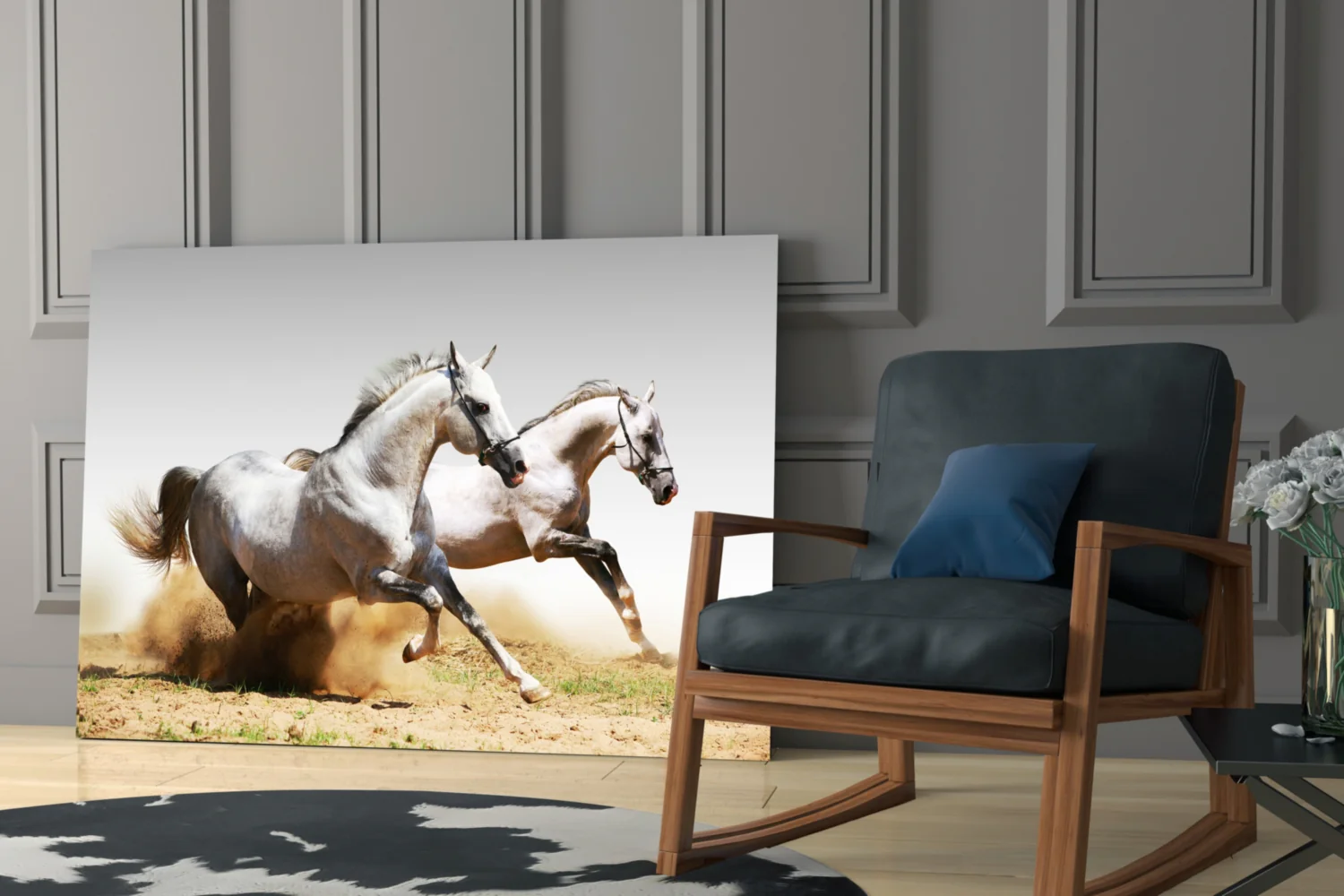 Running Horses Glass Wall Art - Image 6