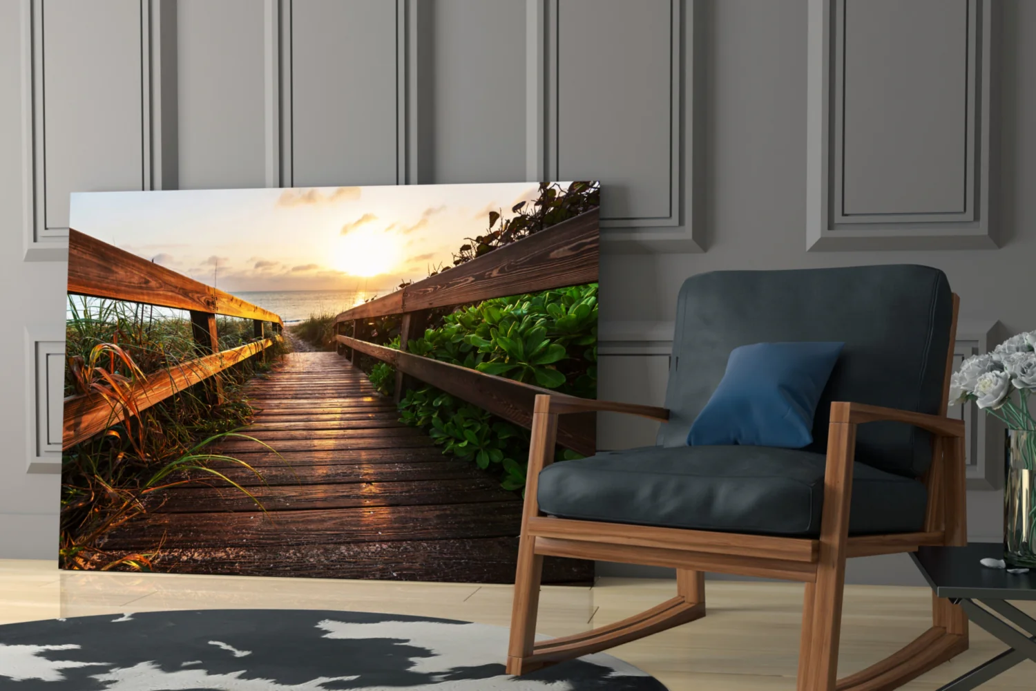 Sunset on the Beach Glass Wall Art - Image 6