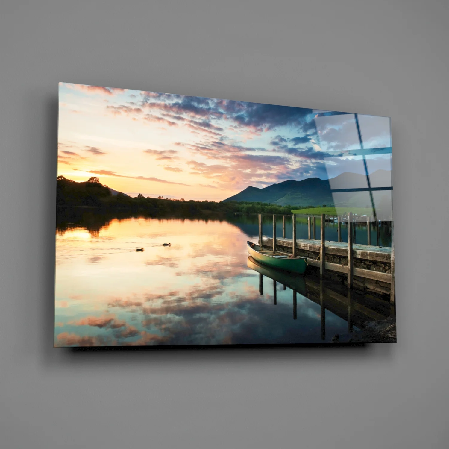 Lake Landscape Glass Wall Art - Image 2