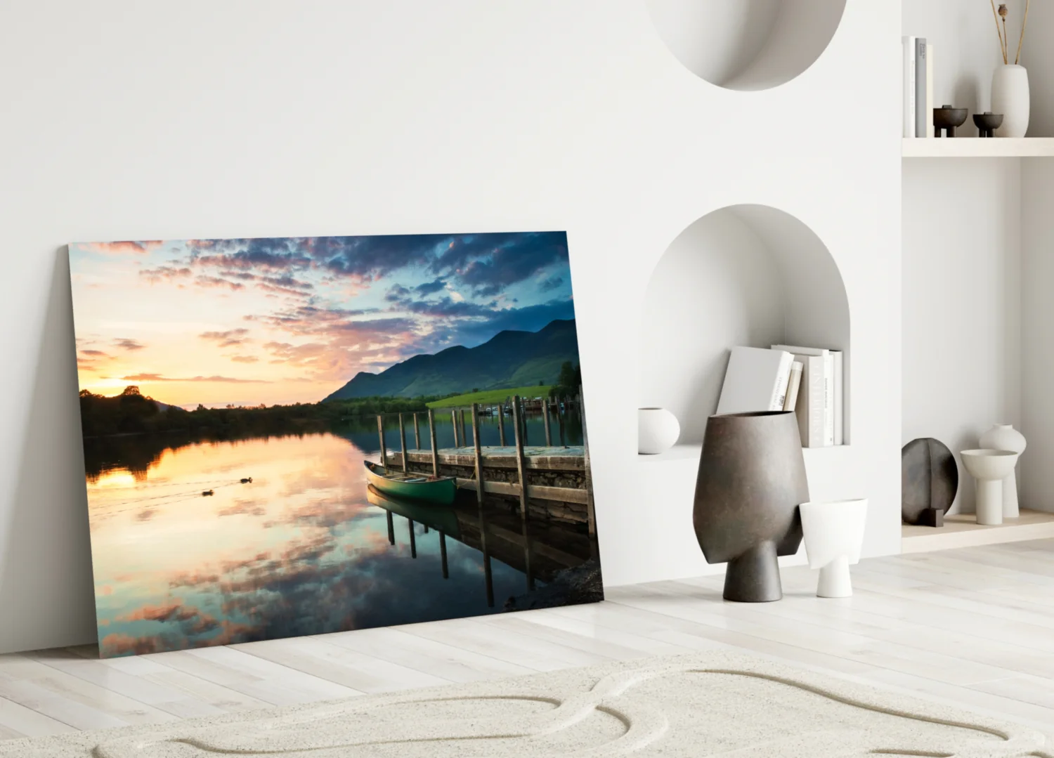Lake Landscape Glass Wall Art - Image 3