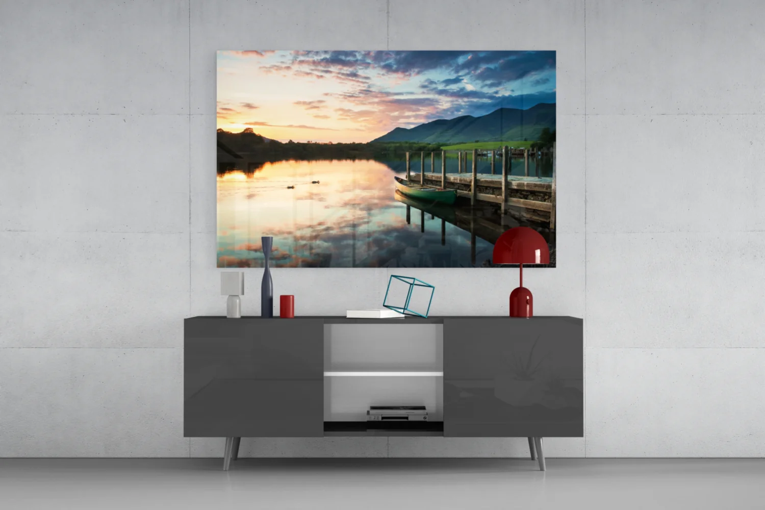 Lake Landscape Glass Wall Art - Image 8