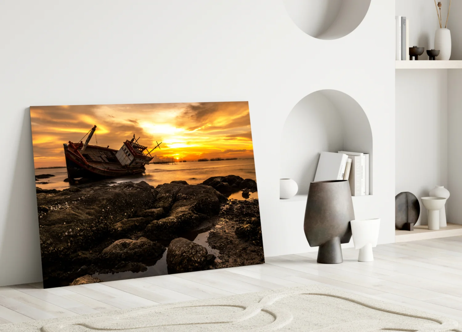 Ship Wreck Glass Wall Art - Image 3