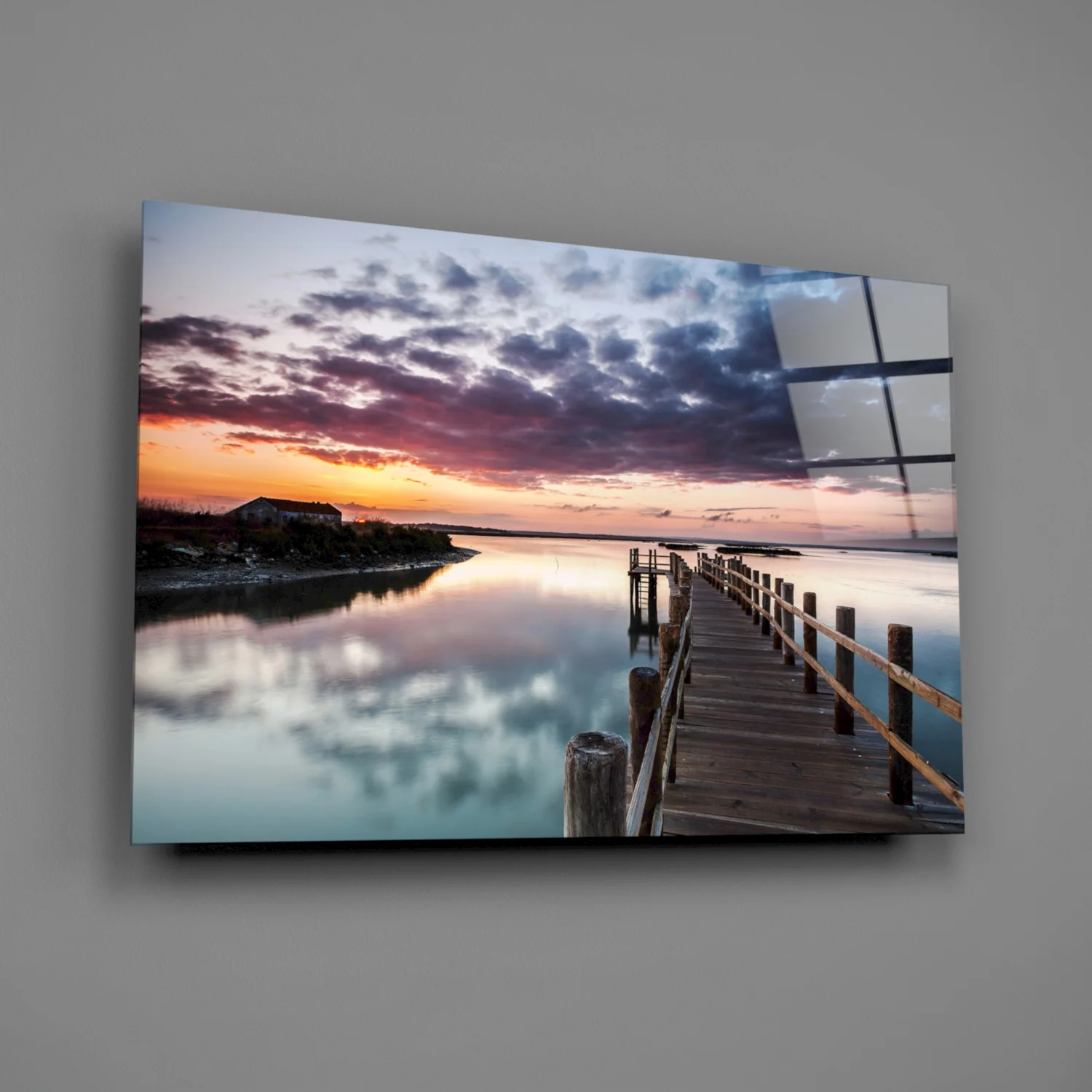 Sunset on the Beach Glass Wall Art - Image 2