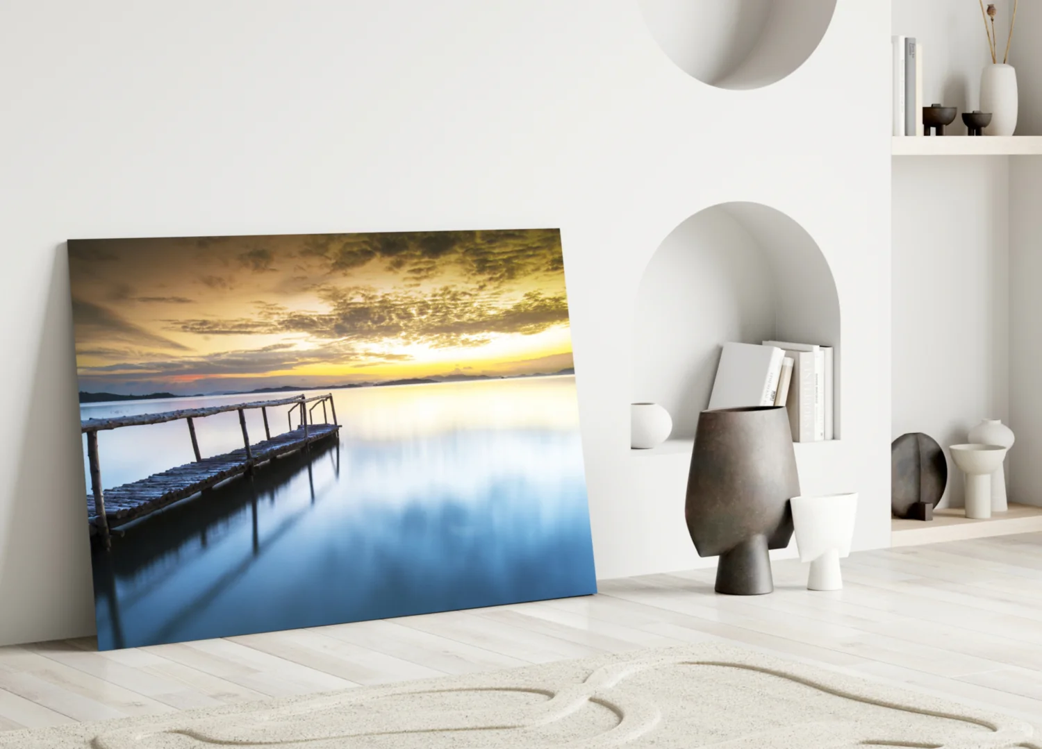 Sunset on the Beach Glass Wall Art - Image 3