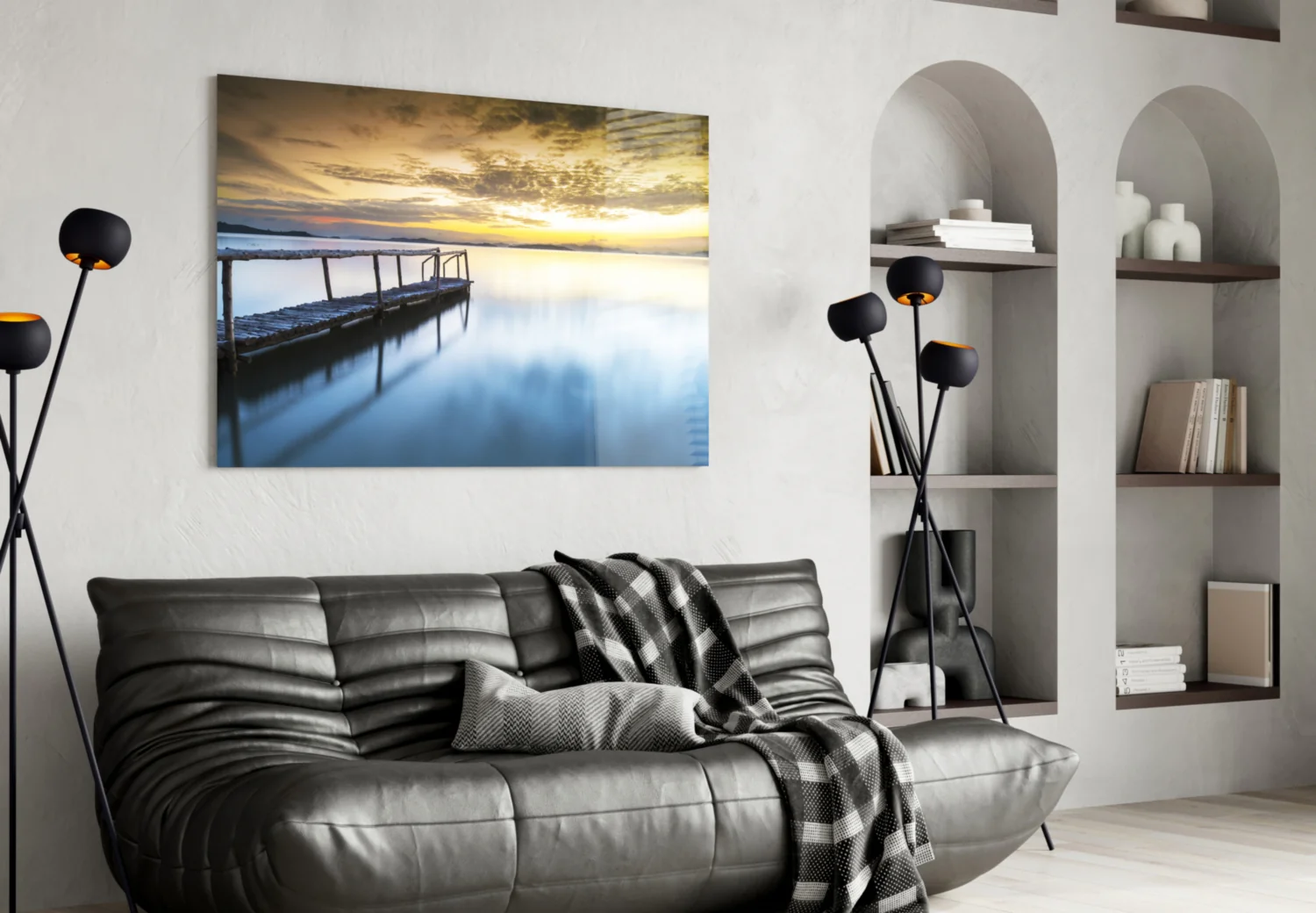 Sunset on the Beach Glass Wall Art - Image 4