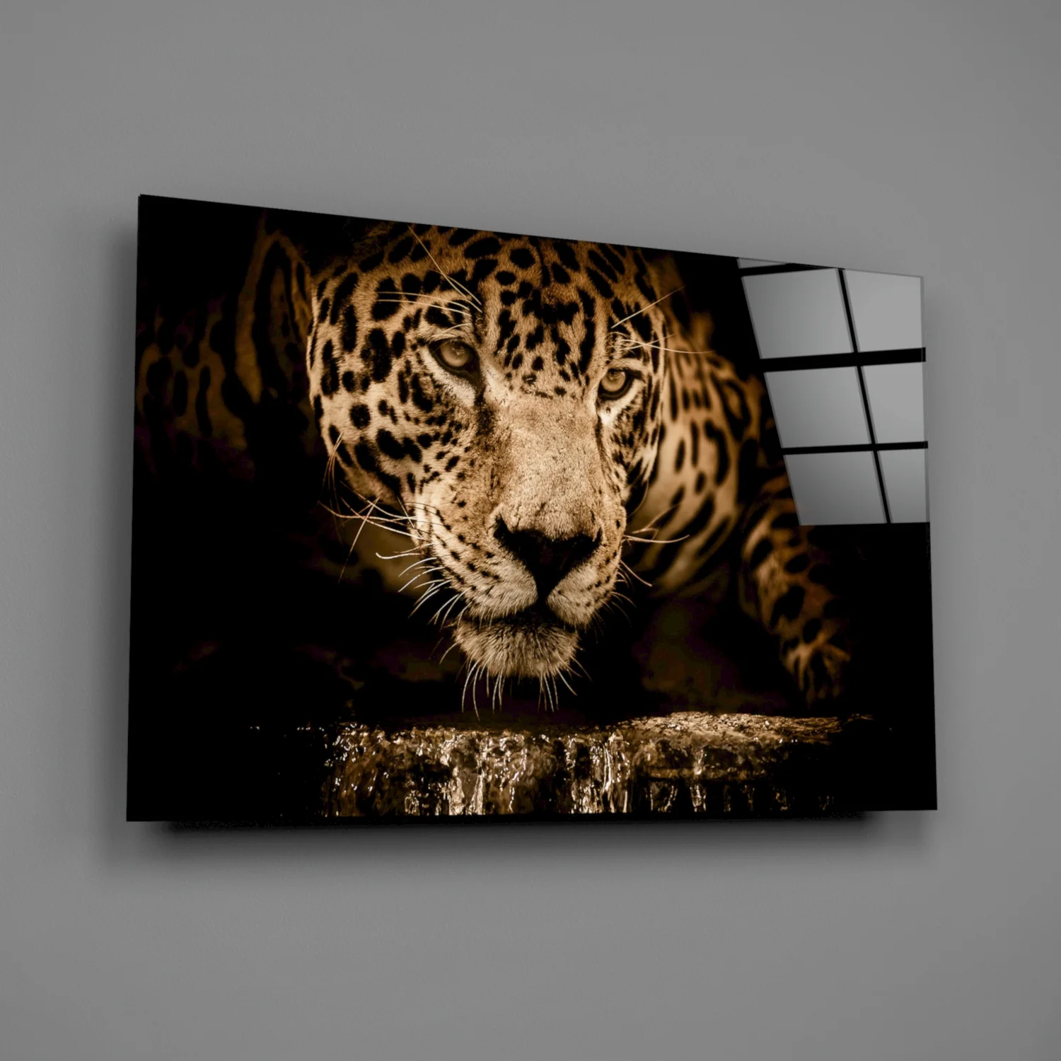 Leopard Glass Wall Art - Image 2