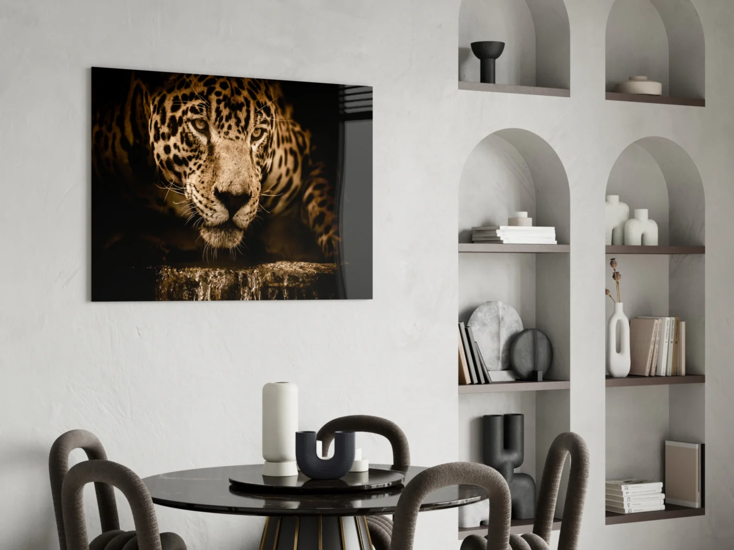 Leopard Glass Wall Art - Image 5
