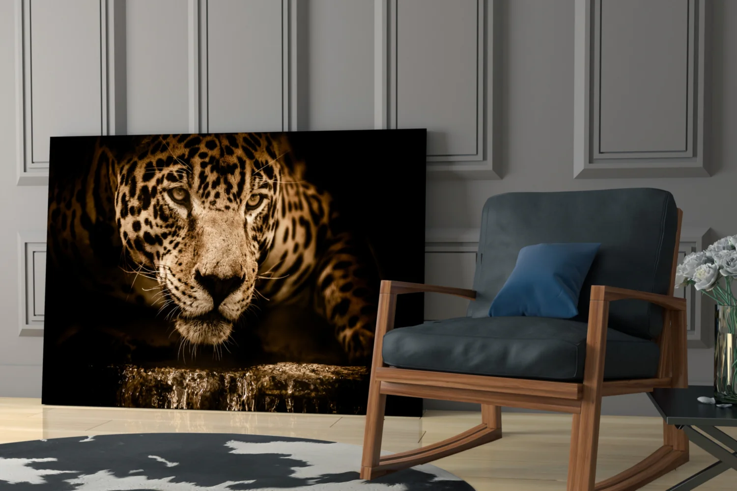 Leopard Glass Wall Art - Image 6