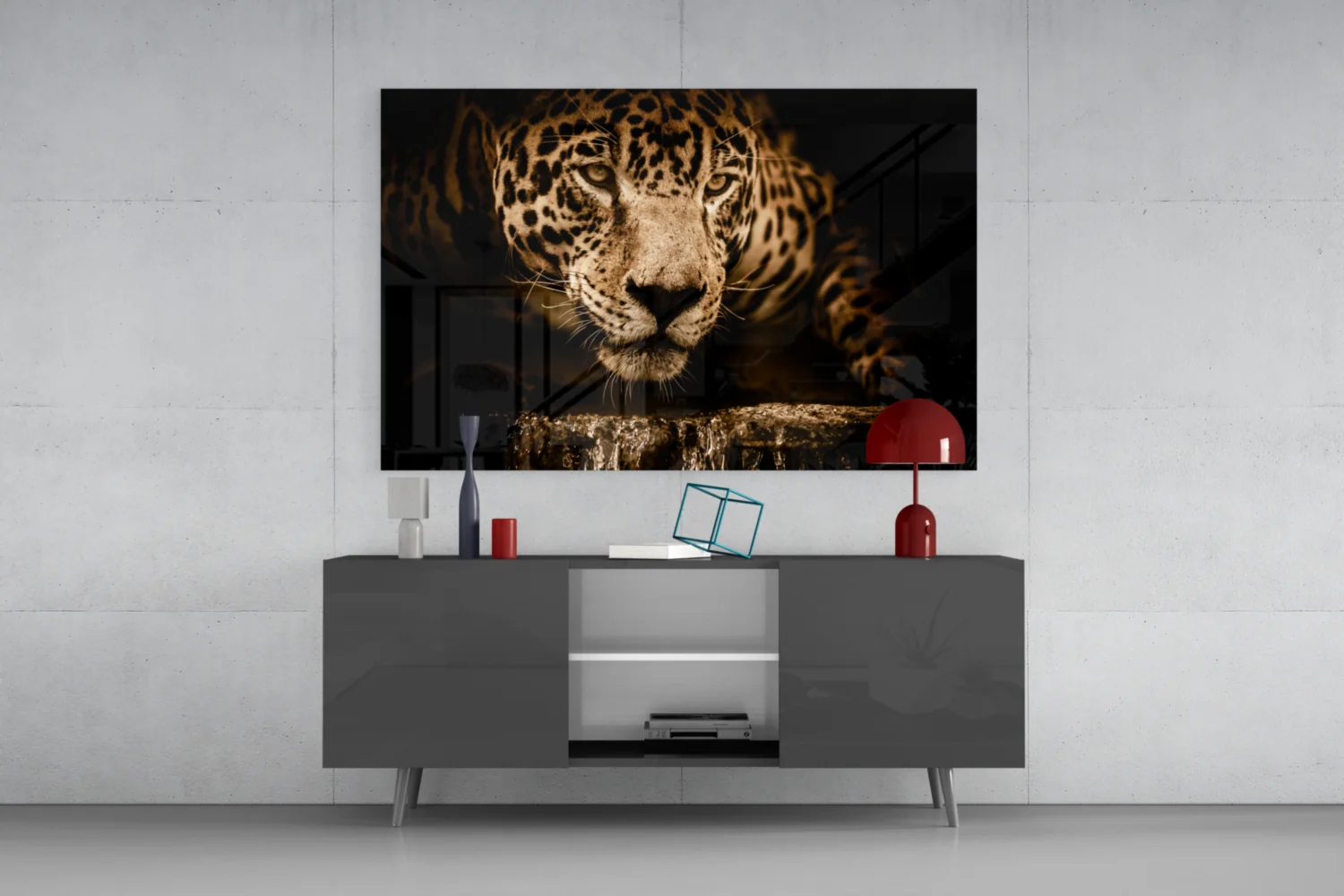 Leopard Glass Wall Art - Image 8