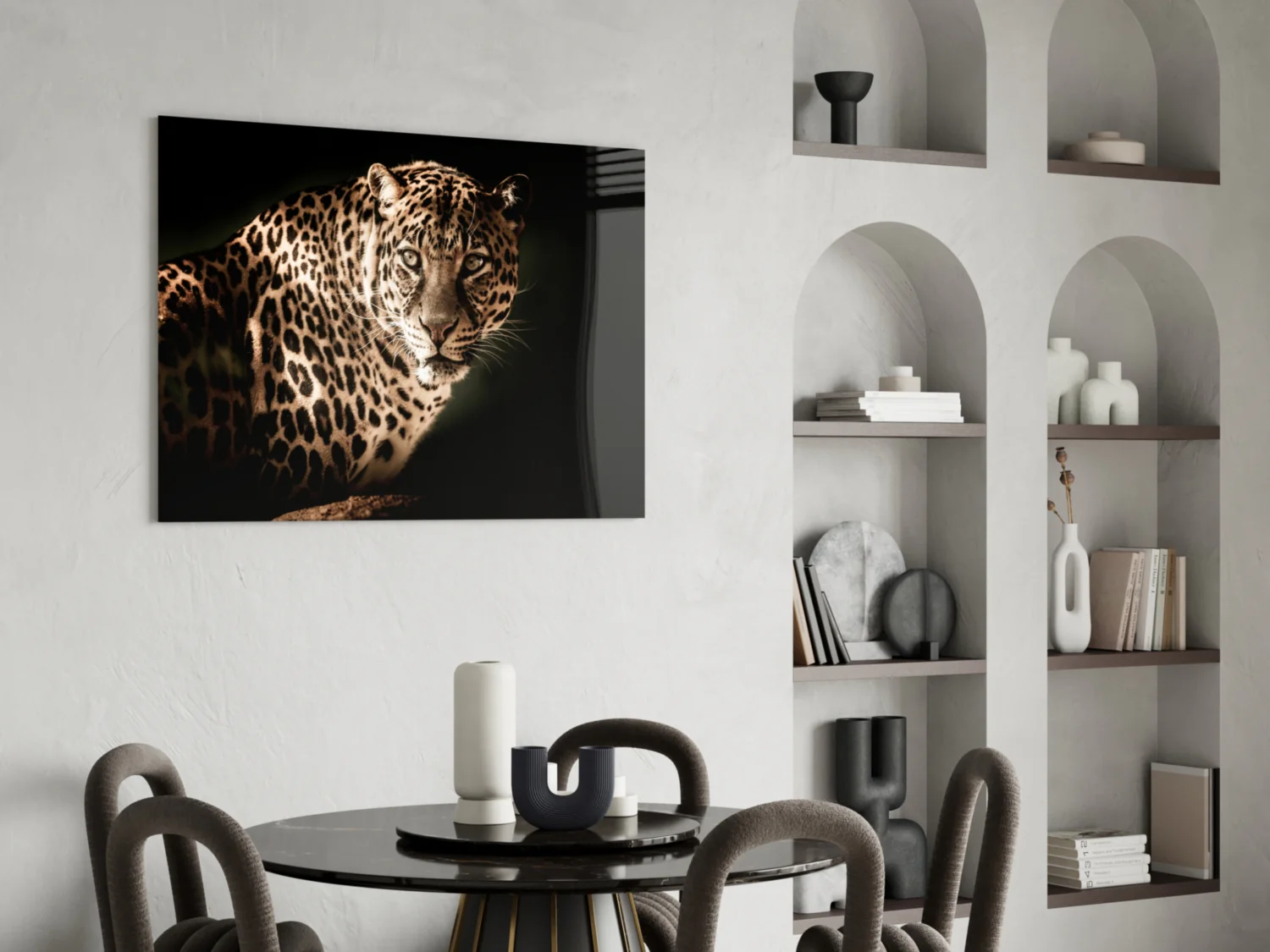 Leopard Glass Wall Art - Image 5