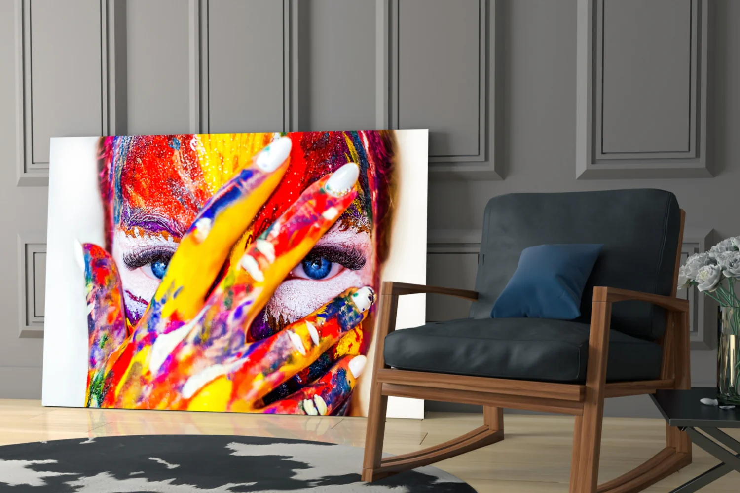 Woman Portrait Glass Wall Art - Image 6