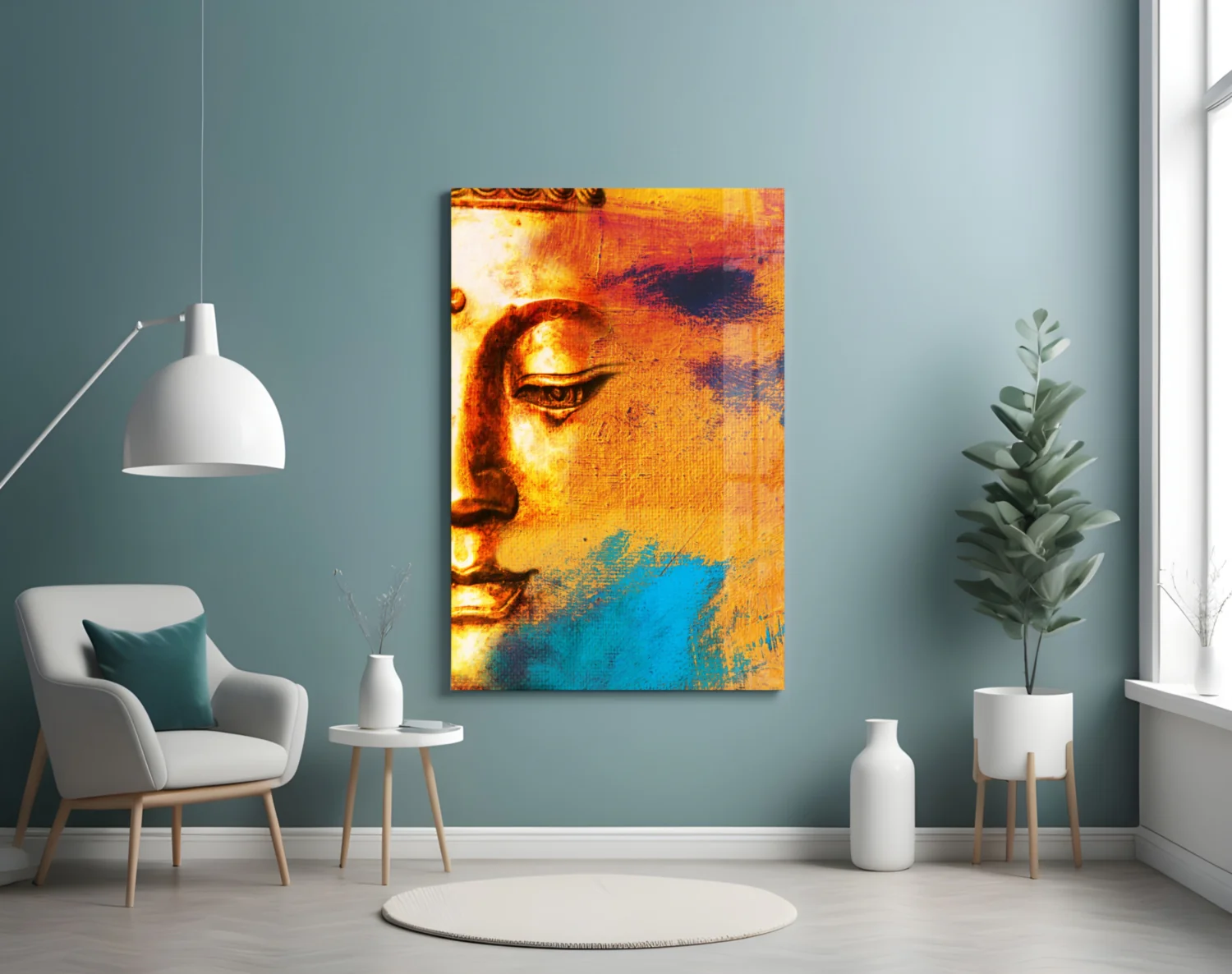 Buddha Portrait Glass Wall Art - Image 4
