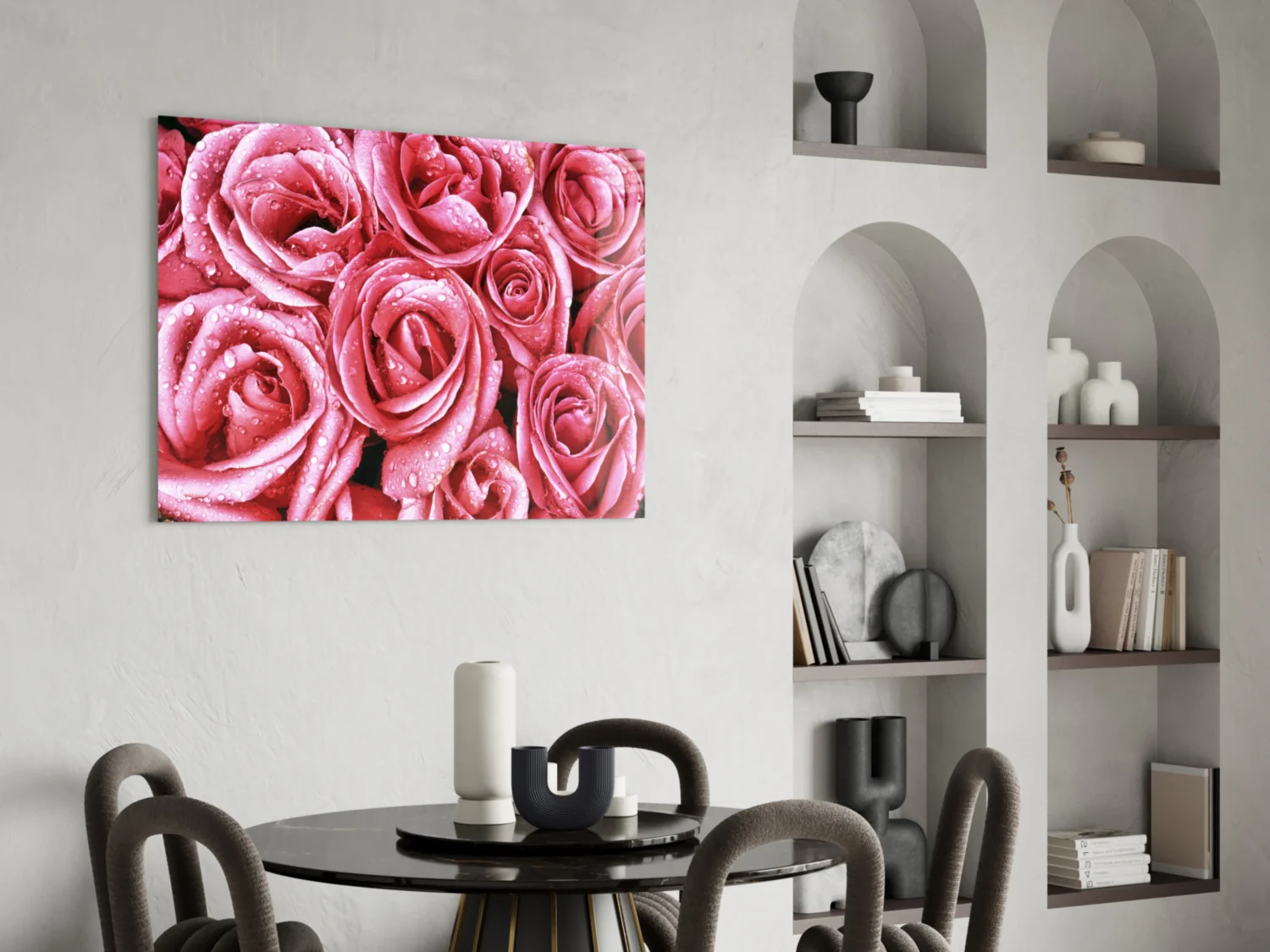 Pink Rose Glass Wall Art - Image 5