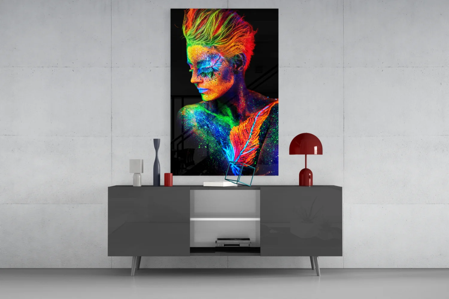 Woman Portrait Glass Wall Art - Image 8