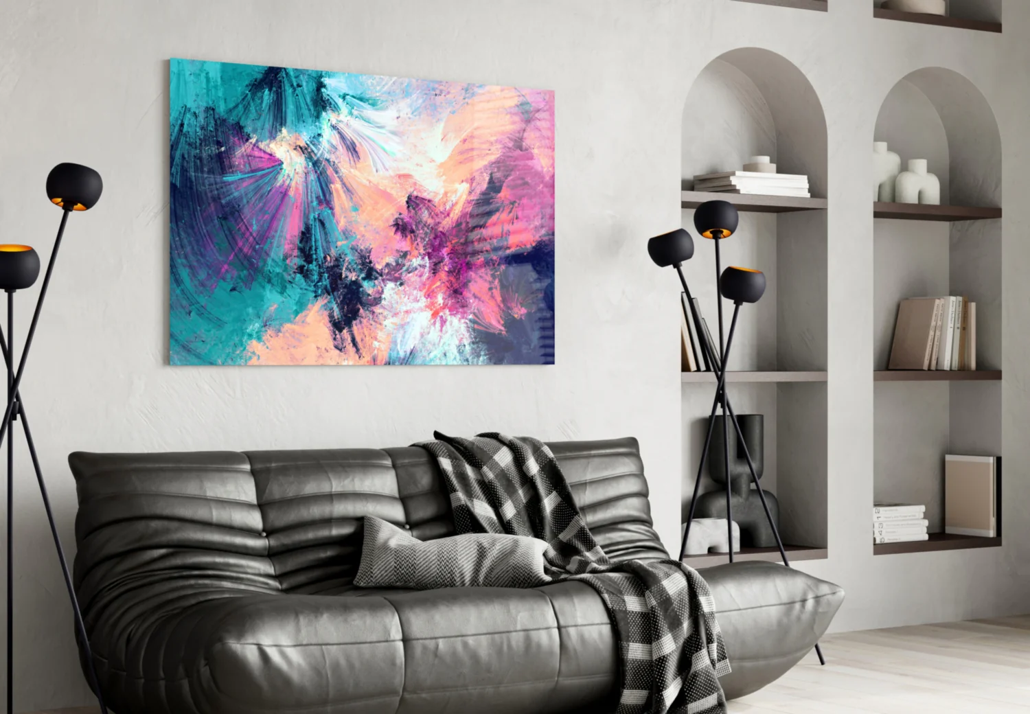 Abstract Glass Wall Art - Image 4