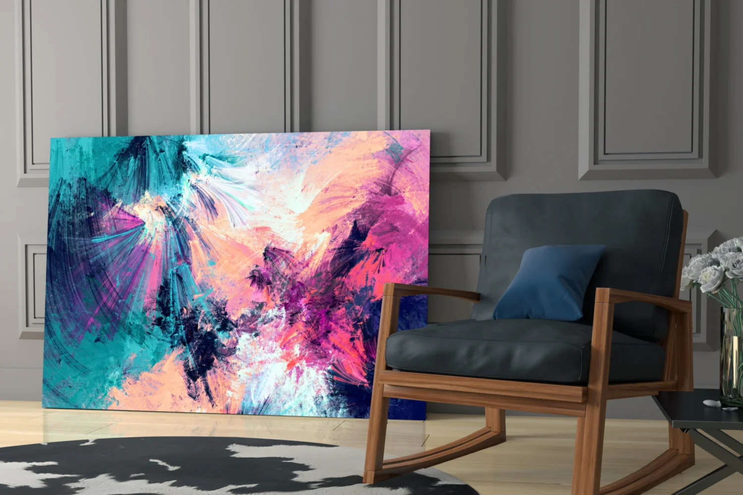 Abstract Glass Wall Art - Image 6
